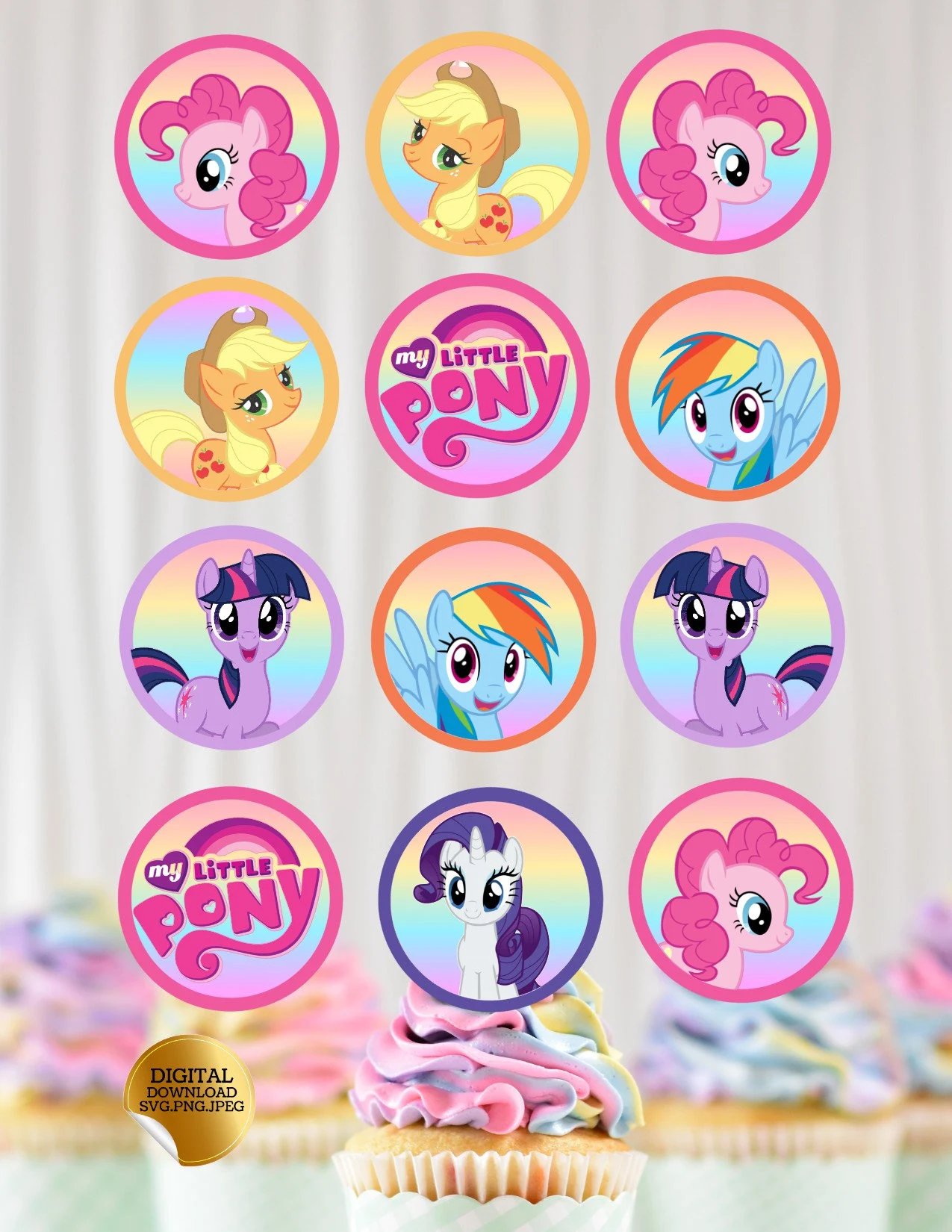 Print And Cut My Little Pony Cake Topper Print And Cut My Little Pony Cake Topper