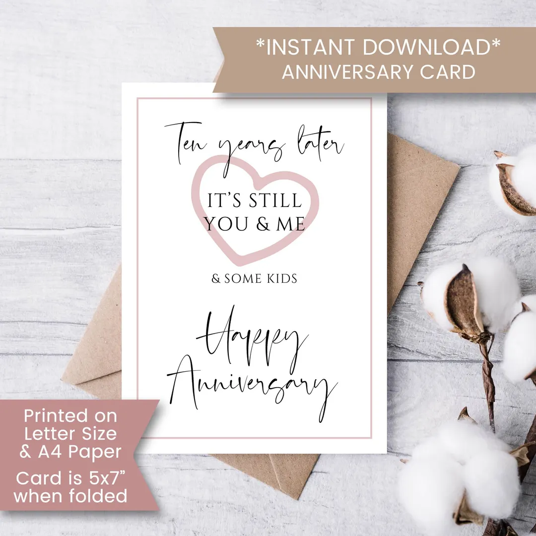 free printable 10 year anniversary cards free printable 10 year anniversary cards