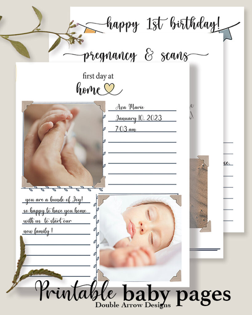 Printable Baby Book Pages