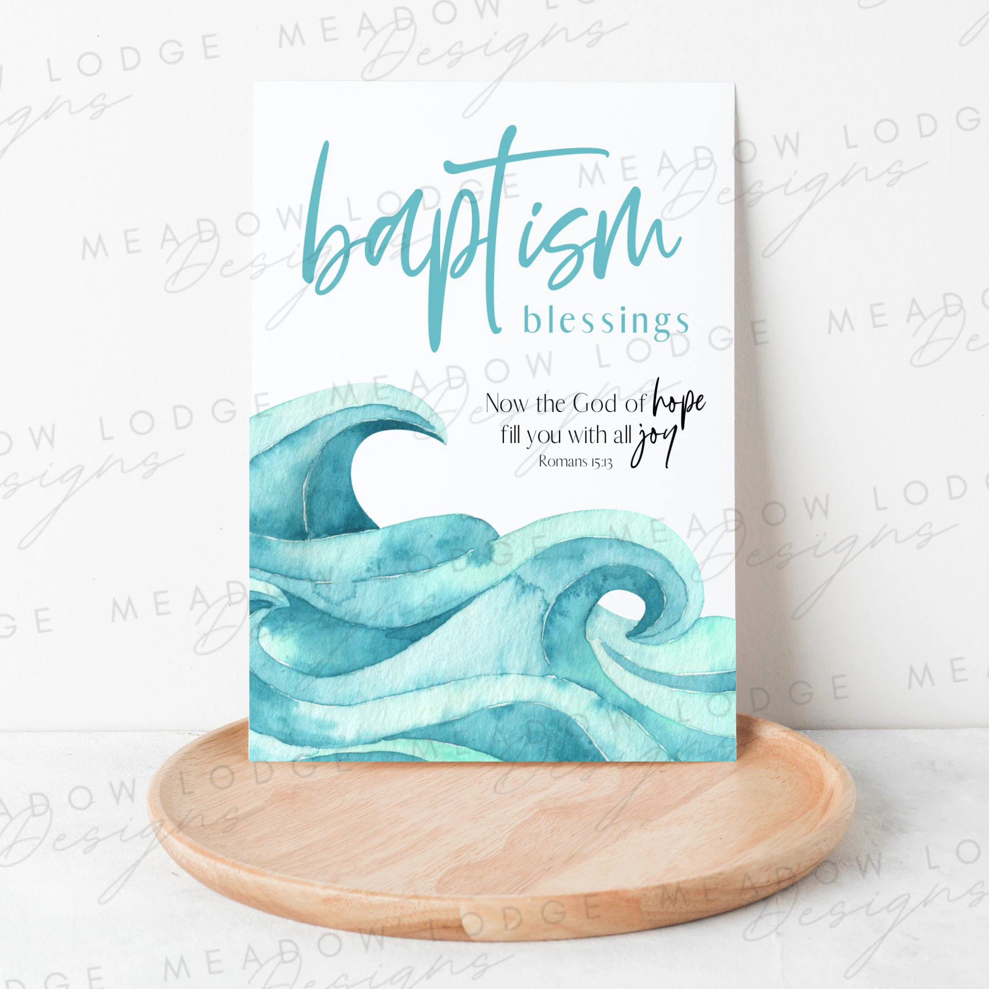 Printable Baptism Card Instant Download Printable Baptism Card Instant Download