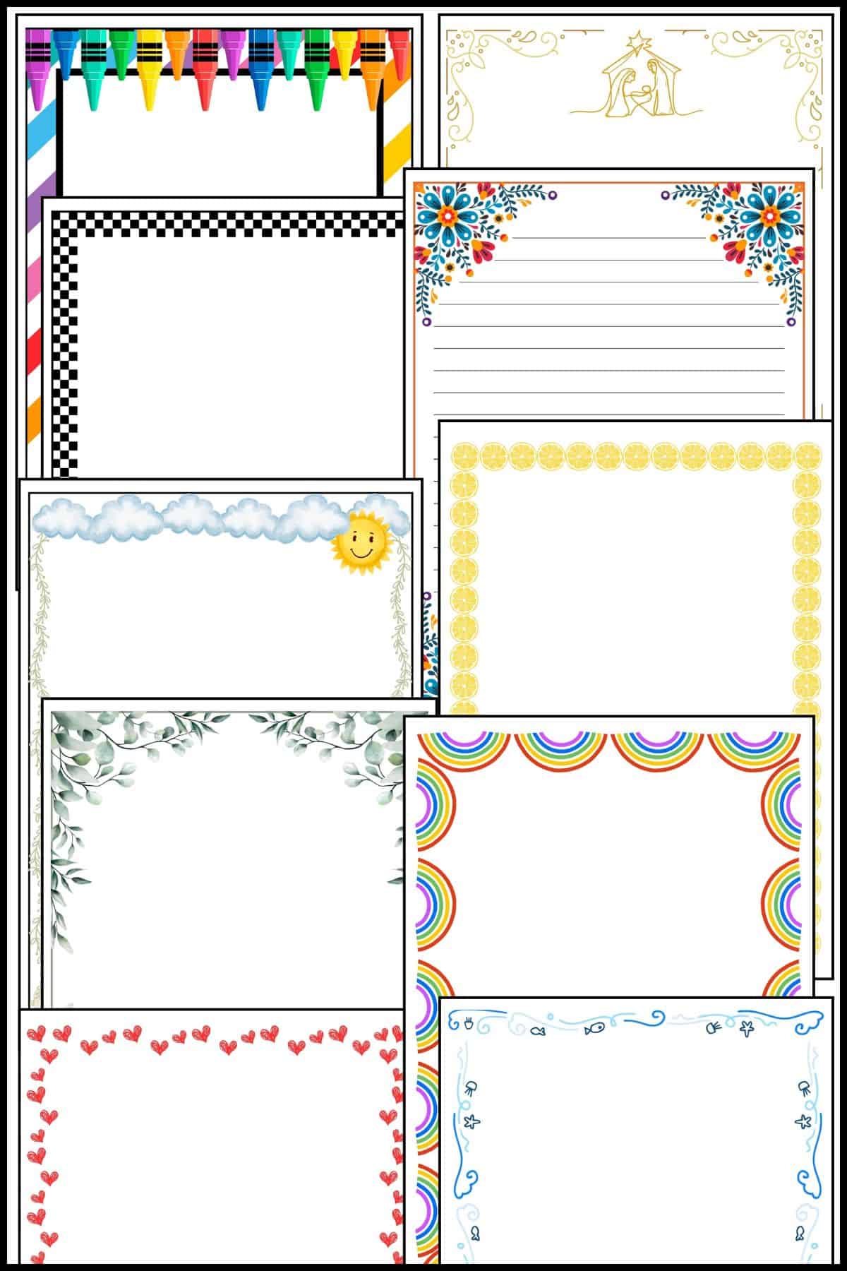 Printable Border Paper
