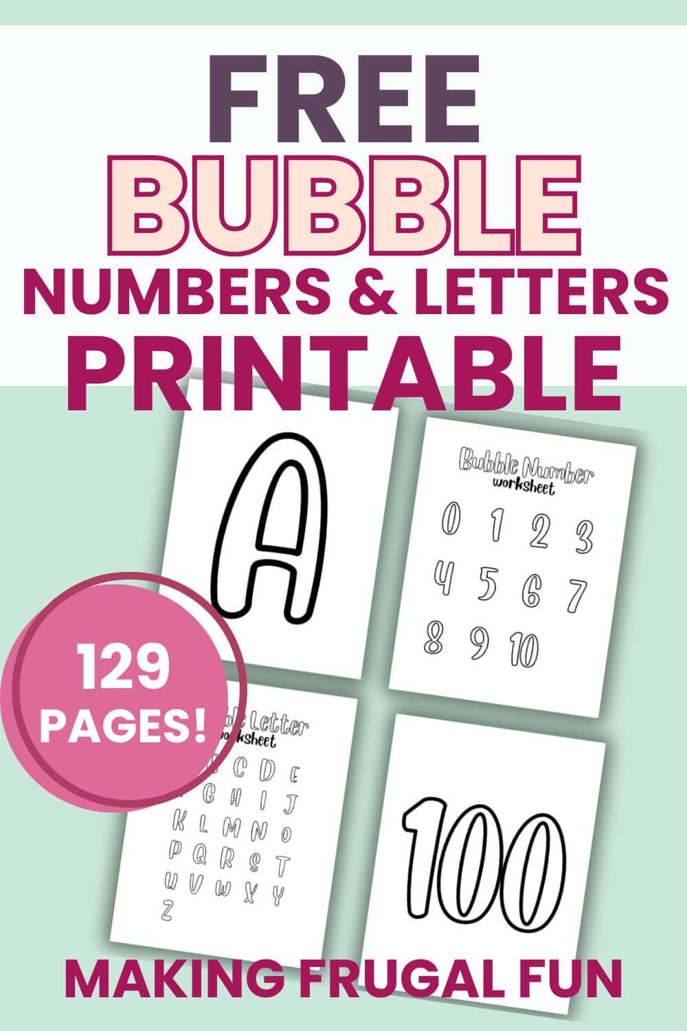Printable Bubble Numbers Letters Printable Bubble Numbers Letters