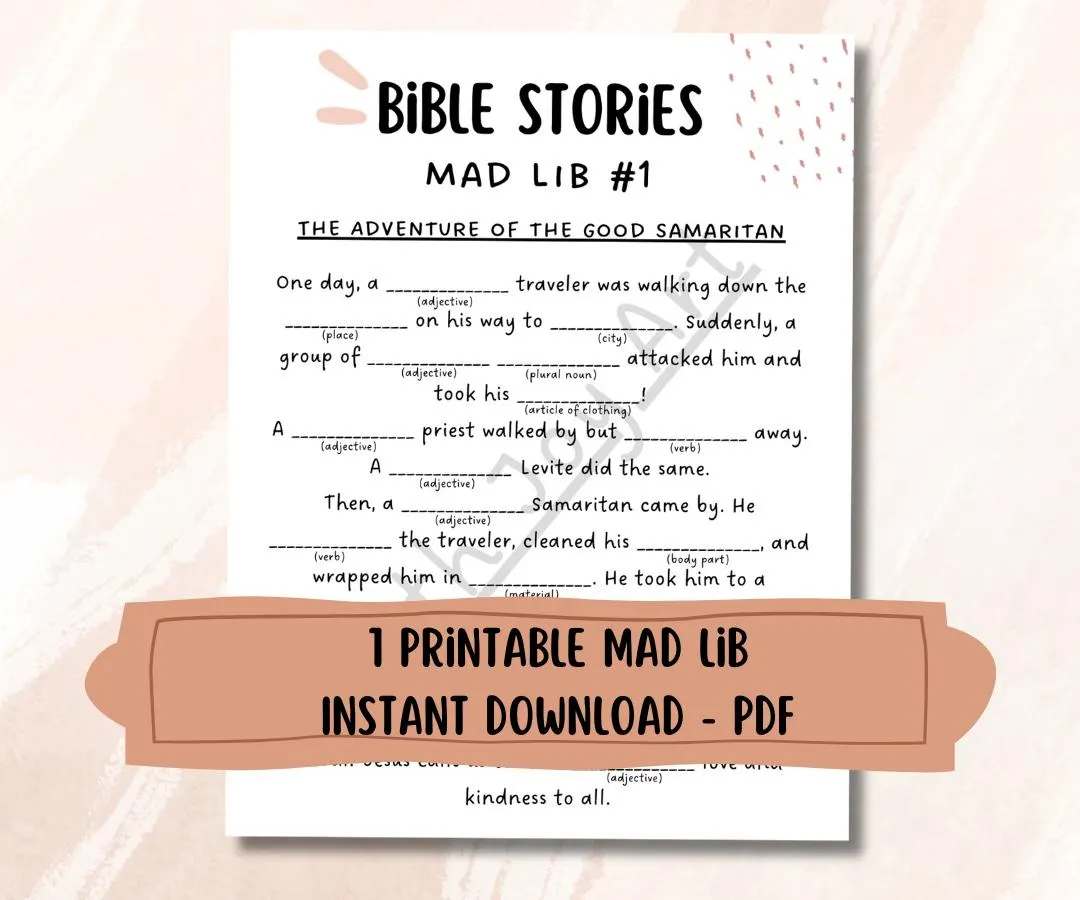 Printable Christian Mad Libs Good