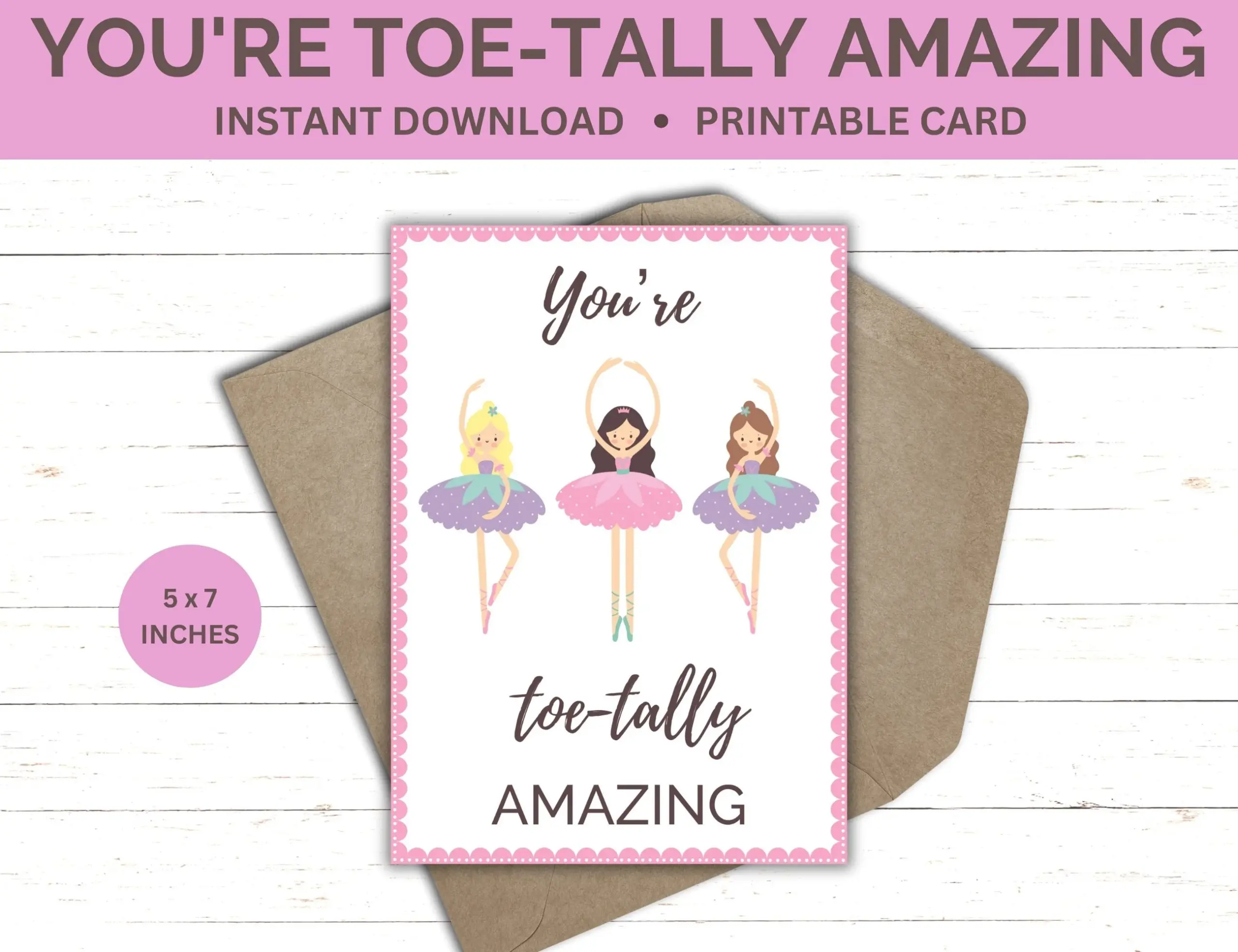 Printable Dance Recital Card Printable Dance Recital Card