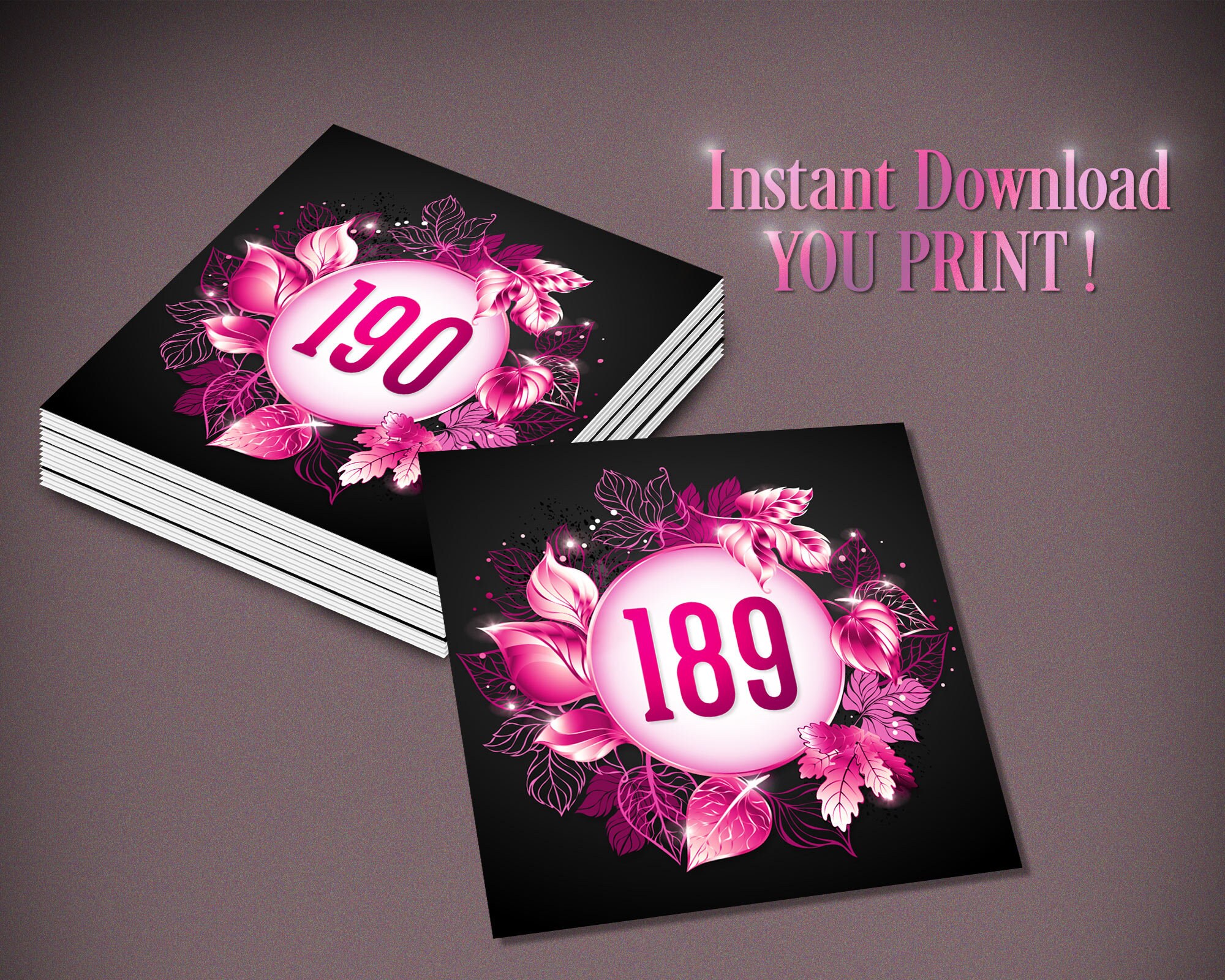 Printable Facebook Live Numbers Pink Printable Facebook Live Numbers Pink