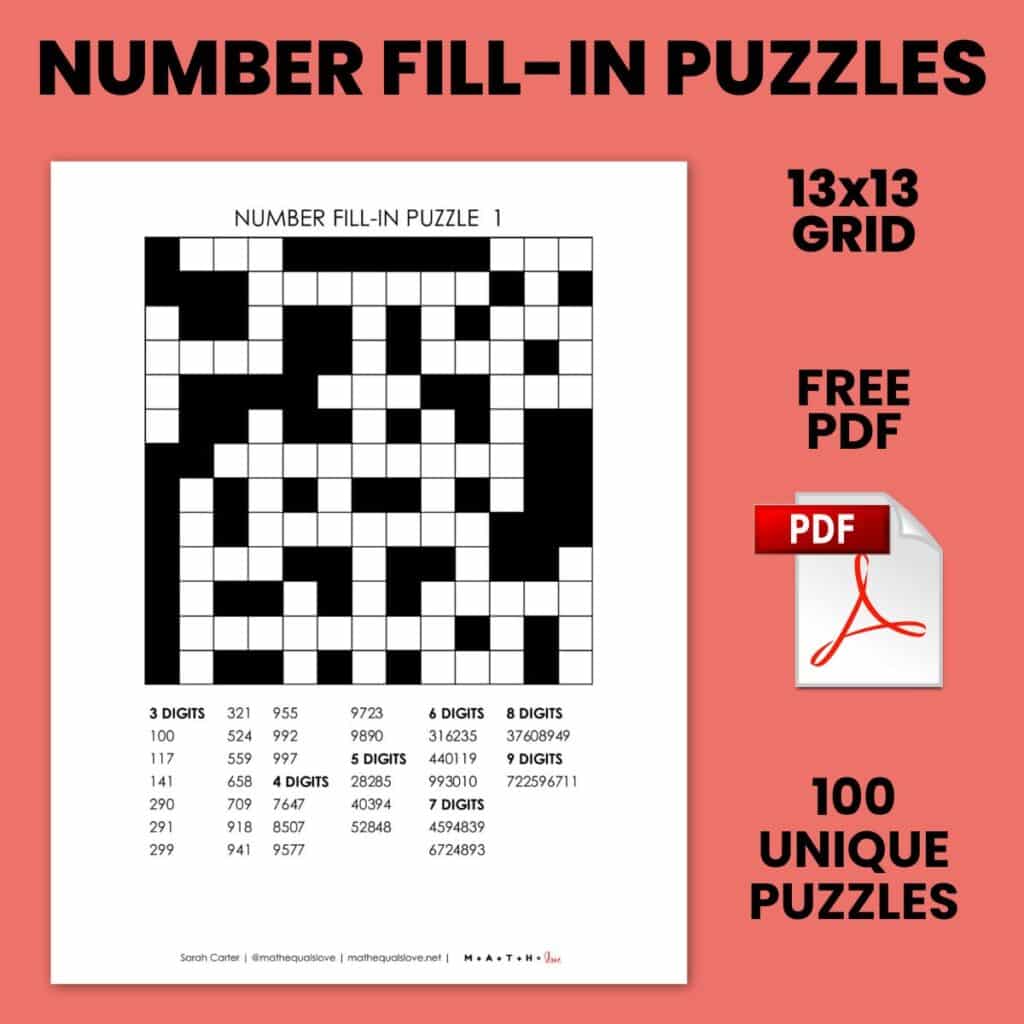 Printable Fill In Puzzles Printable Fill In Puzzles