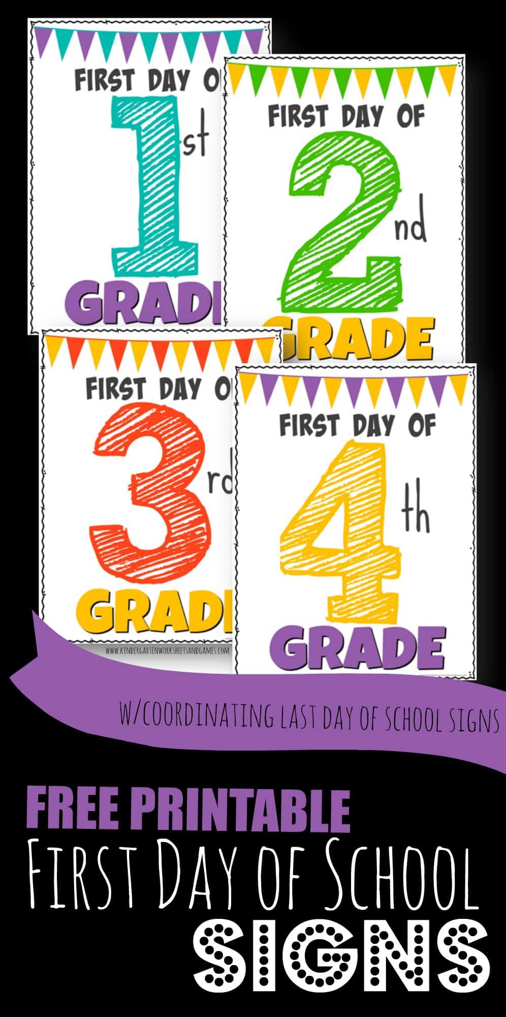 Printable First Day Of School Signs Printable First Day Of School Signs