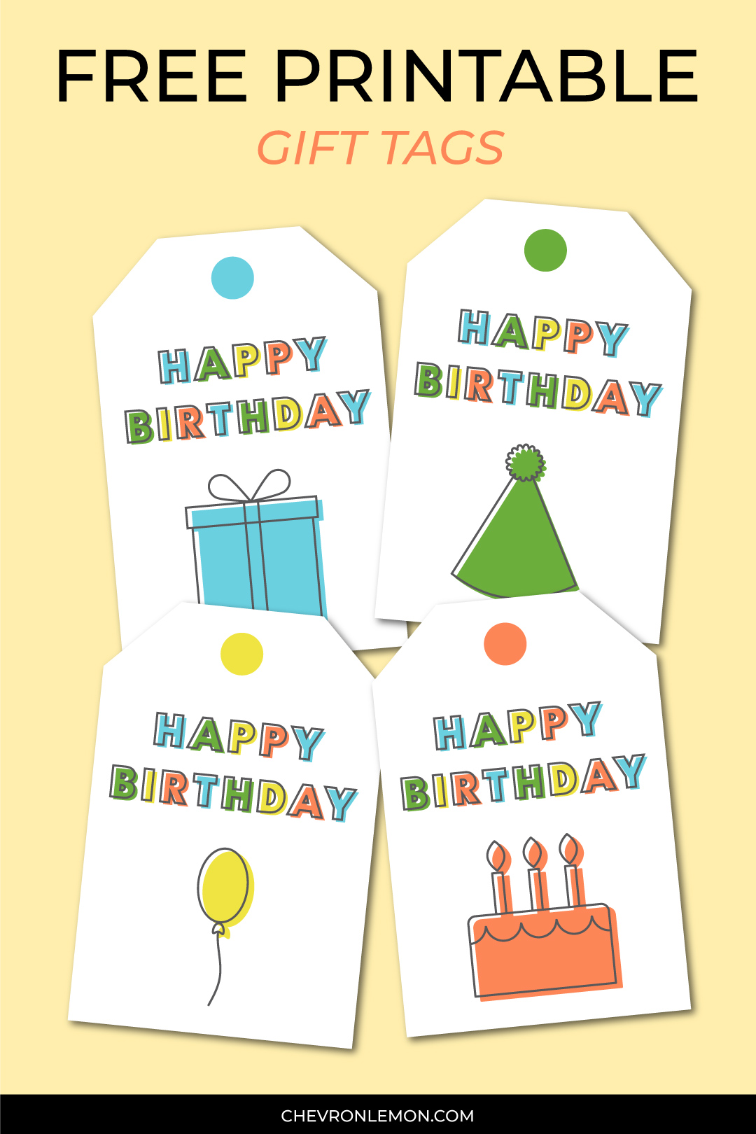 Printable Happy Birthday Gift Tags Printable Happy Birthday Gift Tags