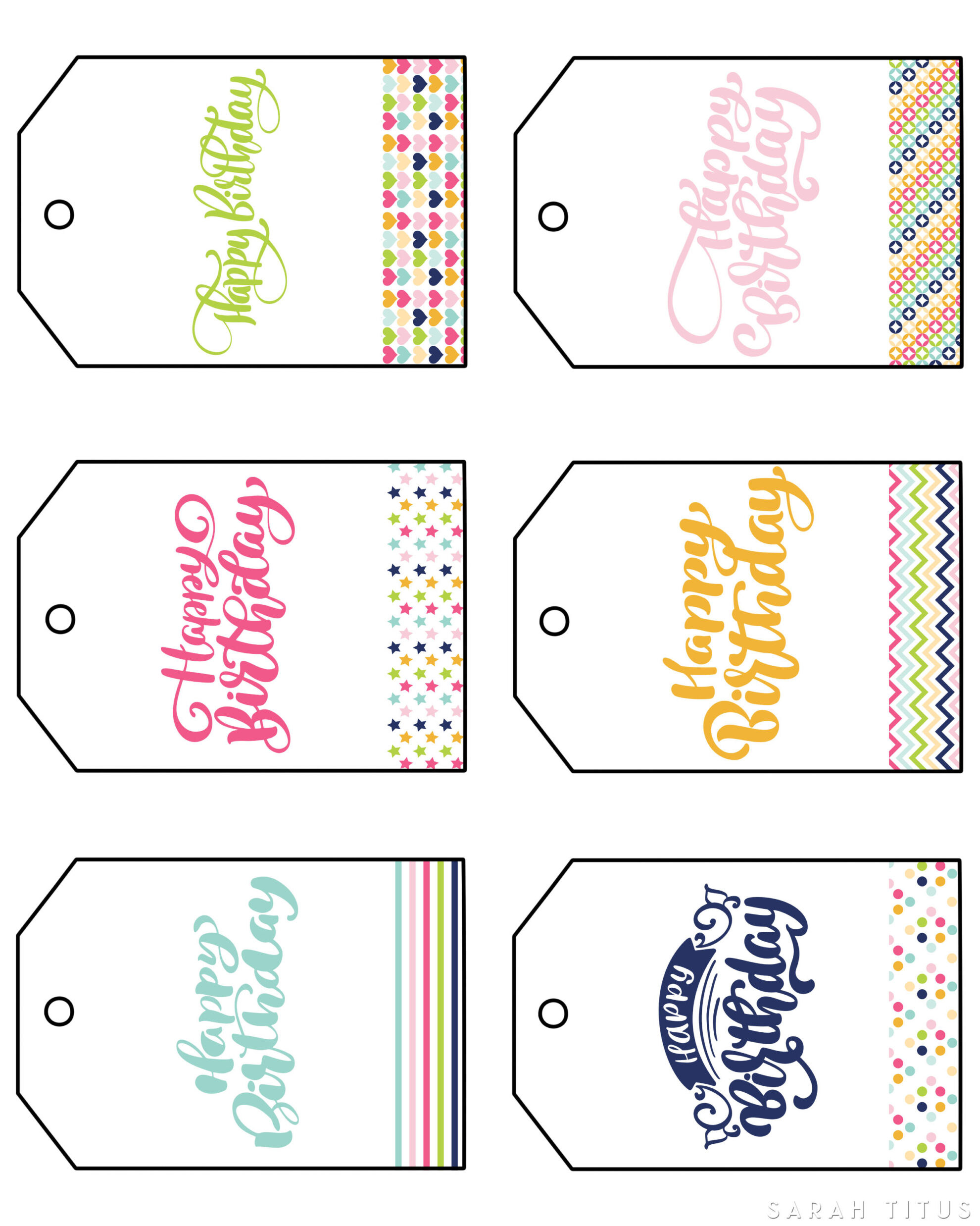 Printable Happy Birthday Gift Tags Printable Happy Birthday Gift Tags