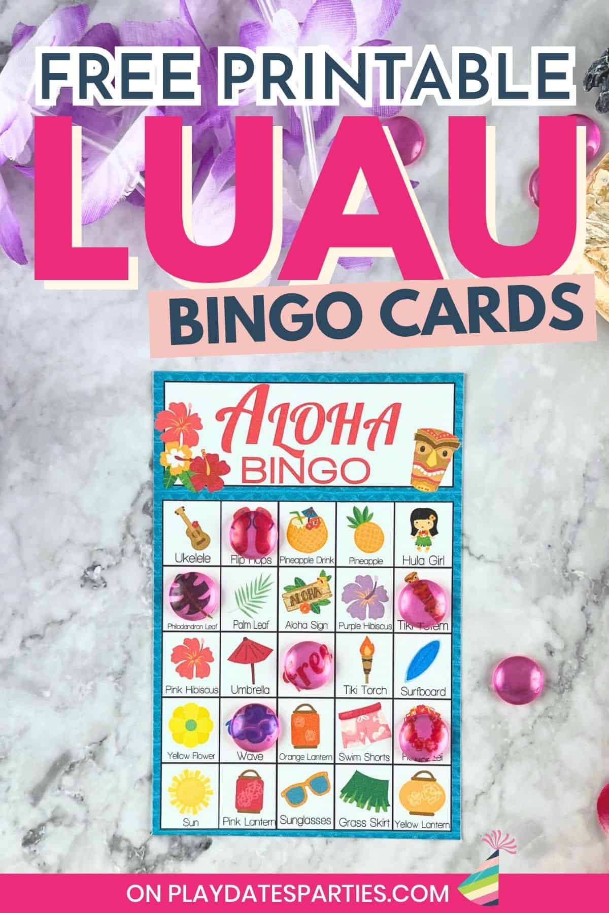 Printable Luau Bingo