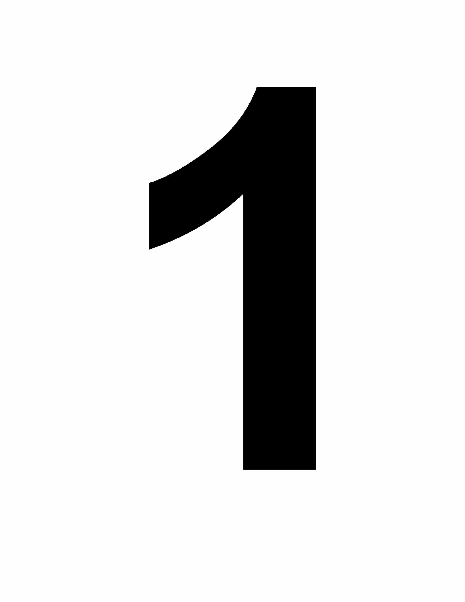Printable Number 1 Printable Number 1