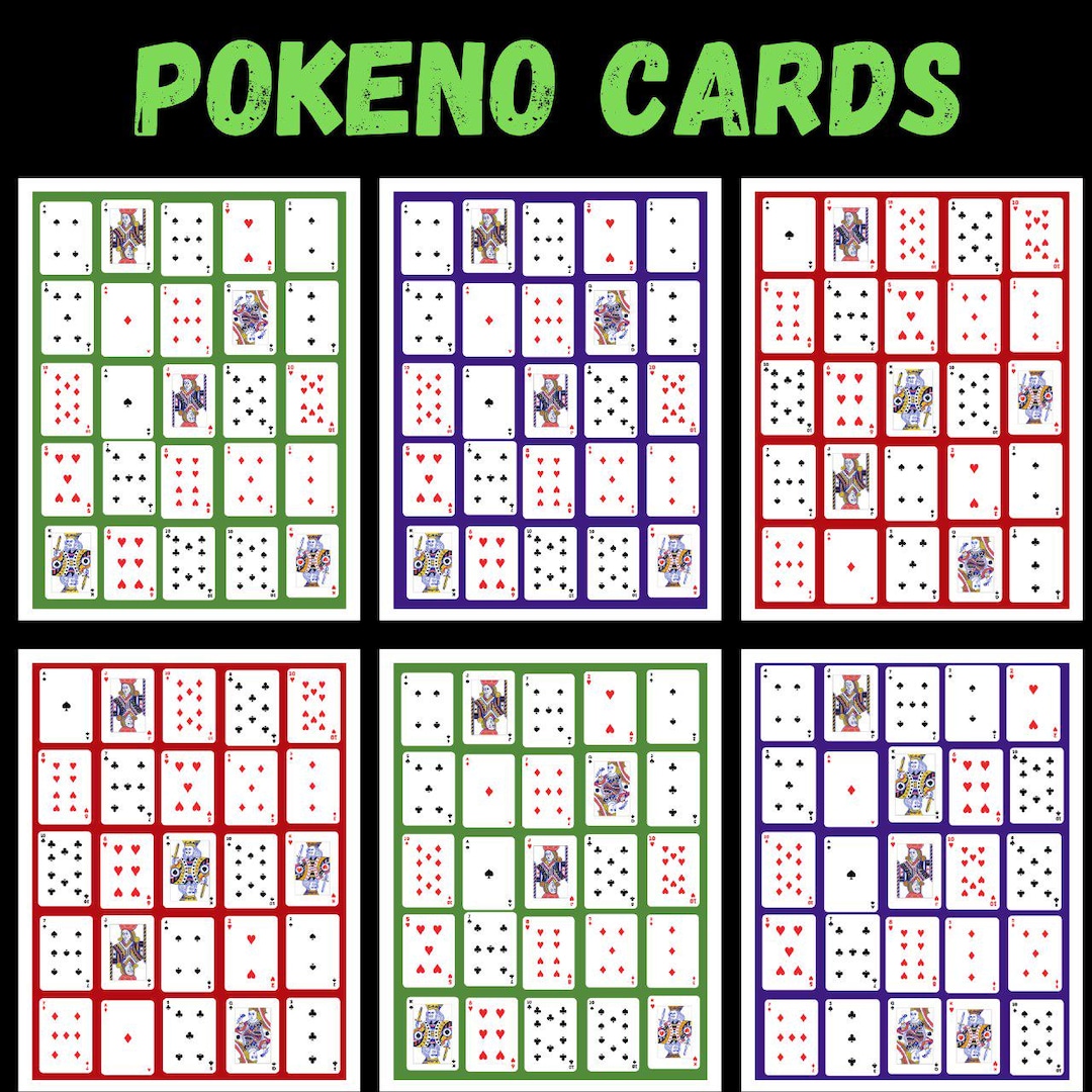 Printable Pokeno Card Game 100 Unique Printable Pokeno Card Game 100 Unique
