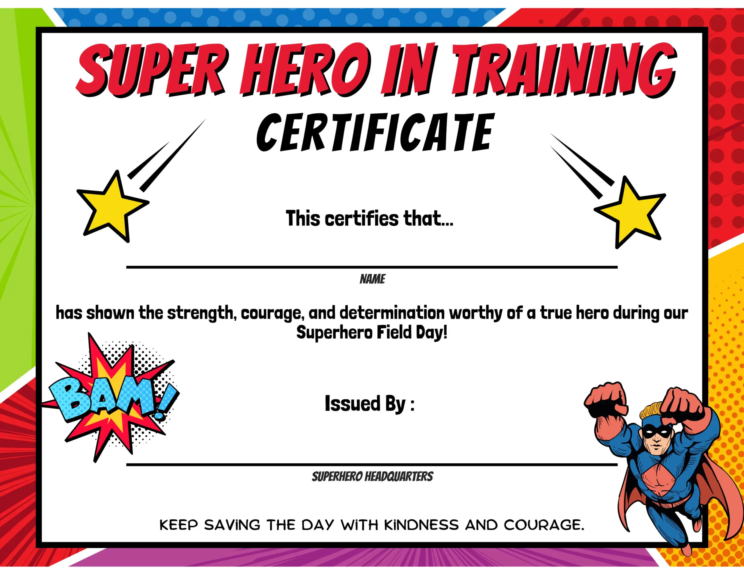 Printable Superhero Field Day Printable Superhero Field Day