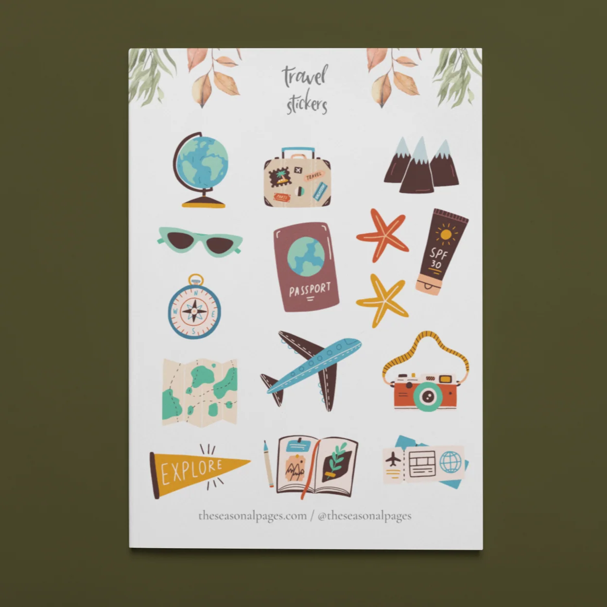 Printable Travel Sticker Set Printable Travel Sticker Set