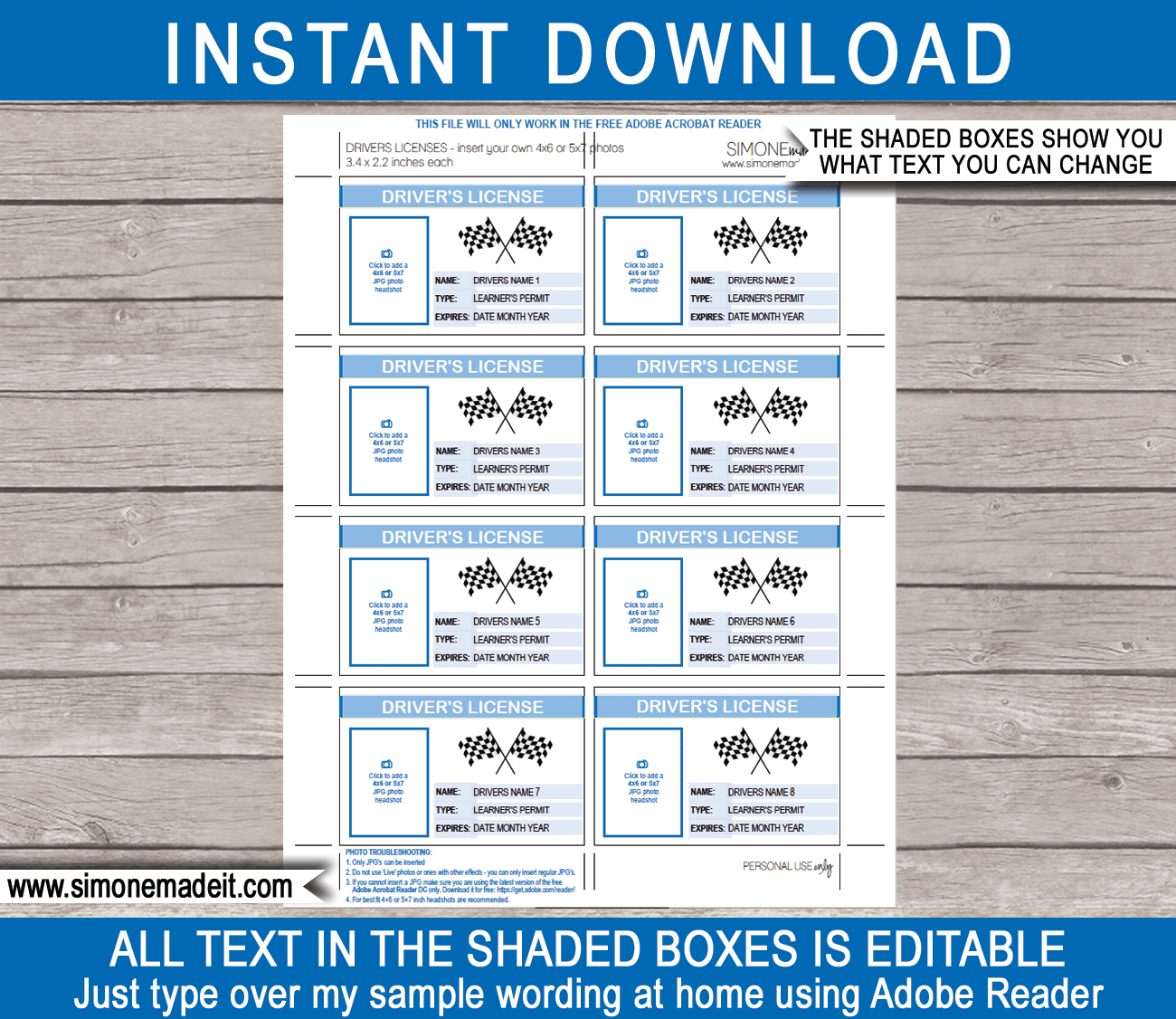 Race Car Drivers License Template Race Car Drivers License Template