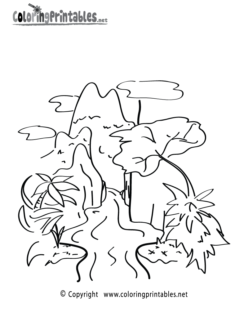 Rainforest Coloring Page