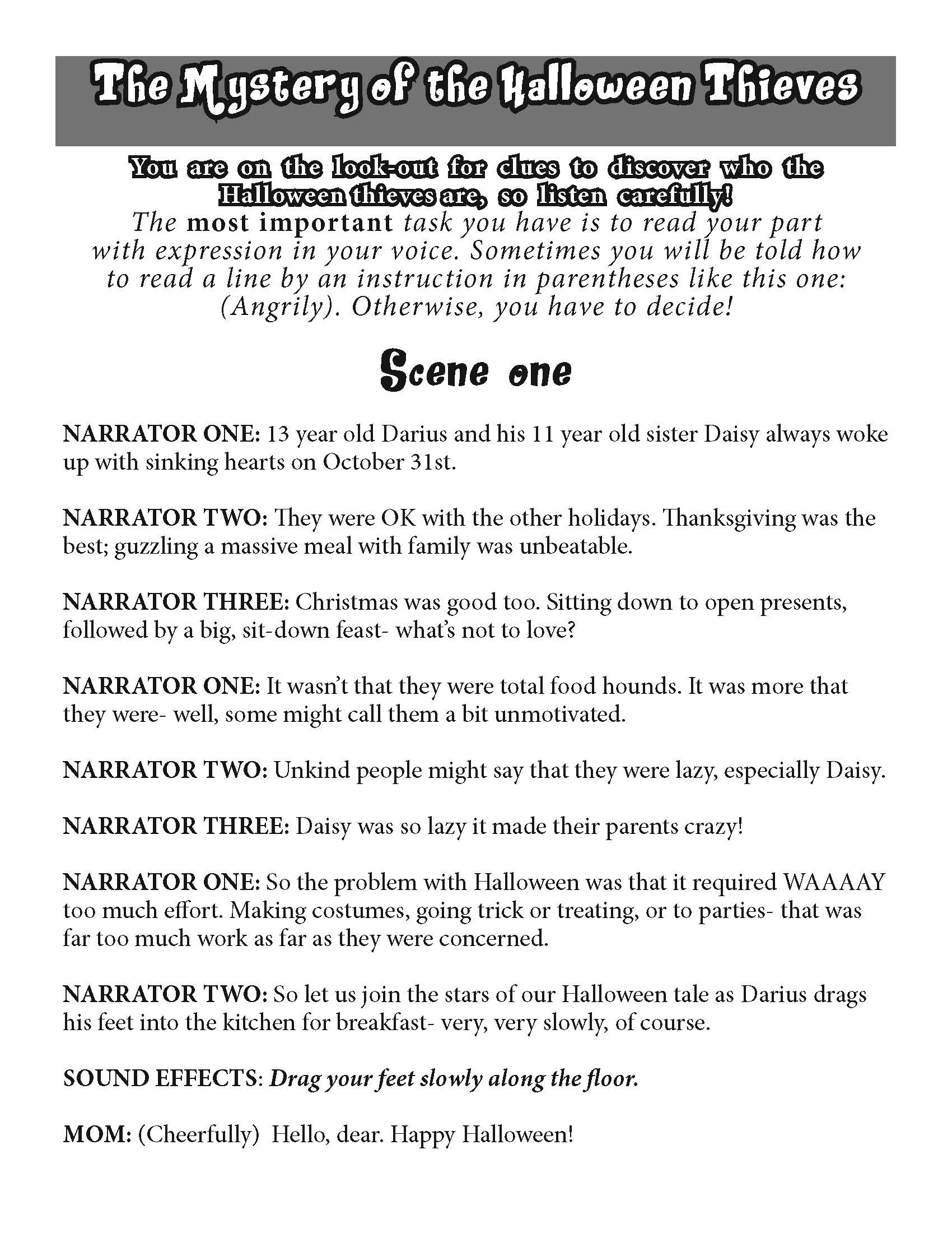 free printable halloween play scripts free printable halloween play scripts