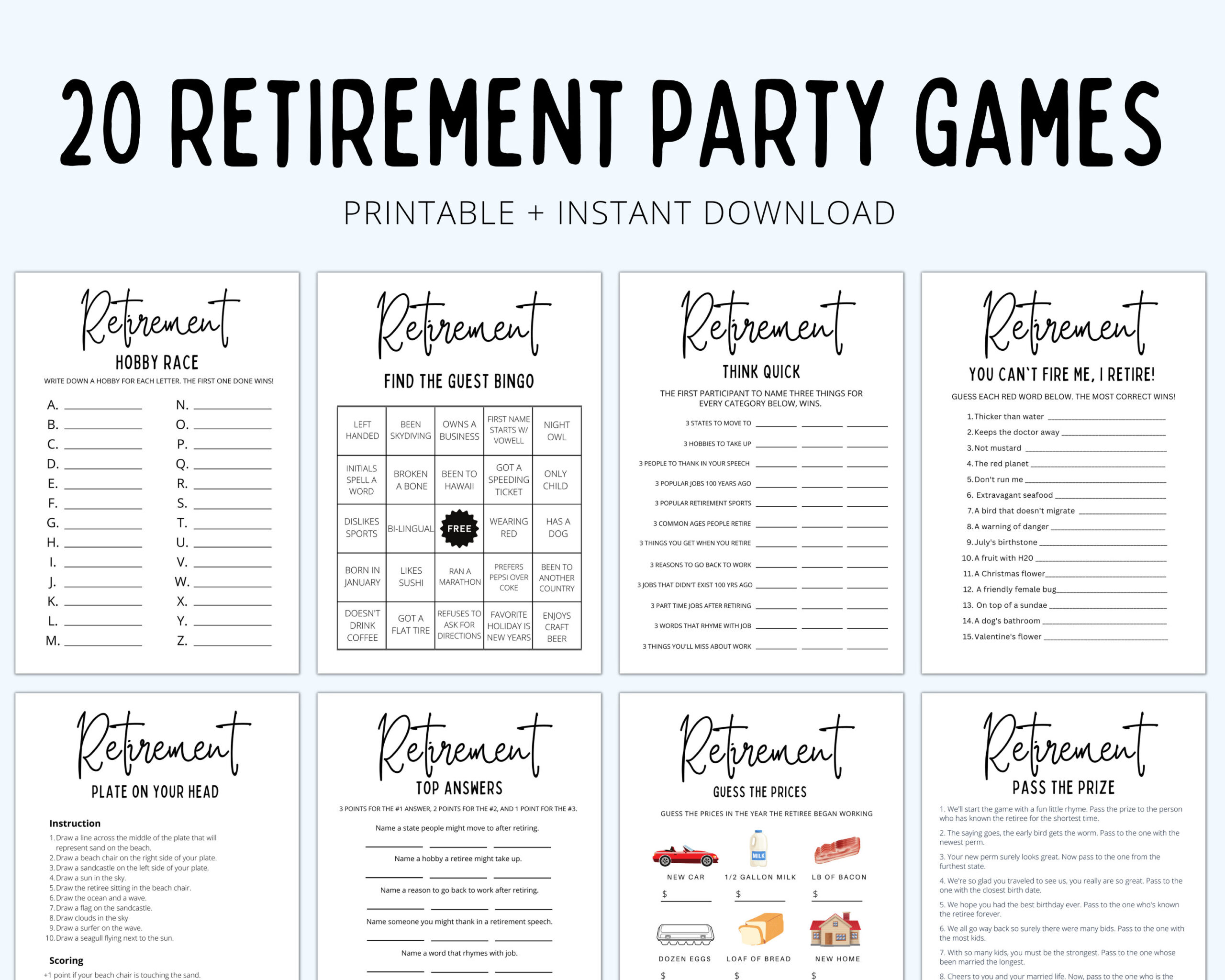 Retirement Party Games Retirement Games Retirement Party Games Retirement Games
