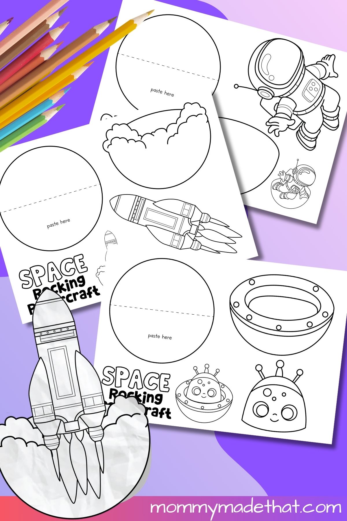 Rocking Space Craft Printable