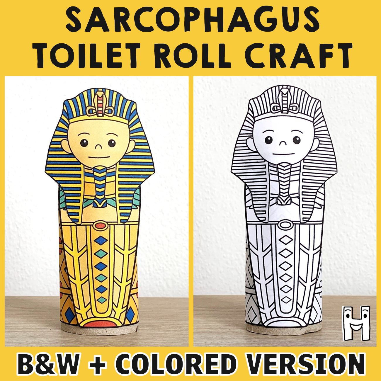 Sarcophagus Toilet Paper Roll Craft Printable Ancient Egypt Activity Coloring Sarcophagus Toilet Paper Roll Craft Printable Ancient Egypt Activity Coloring