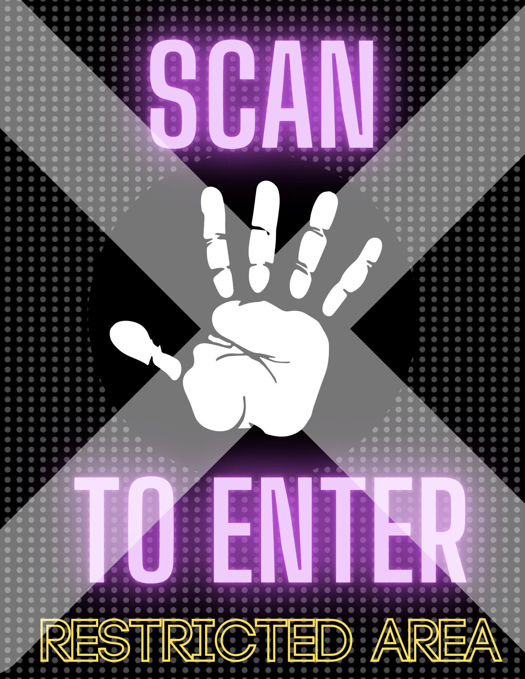 Scan To Enter Science Party Sign Digital
