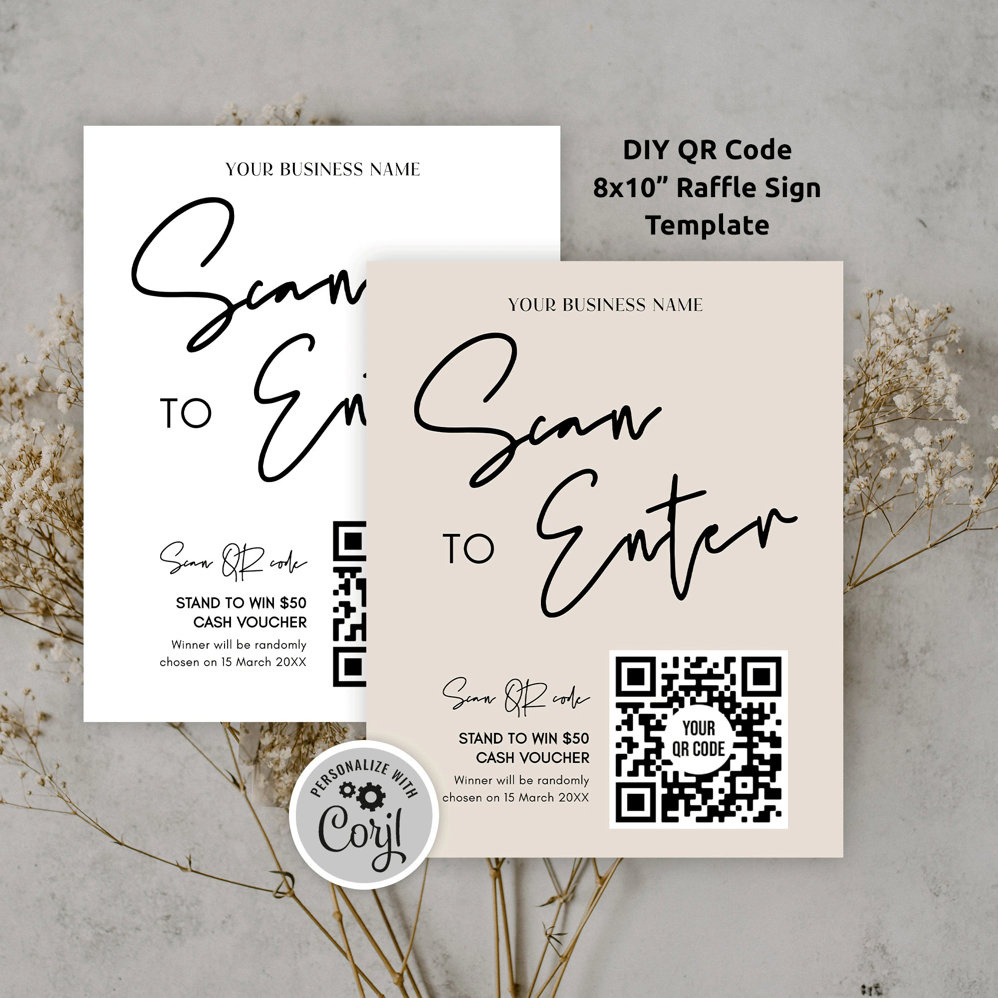 scan to enter sign printable free