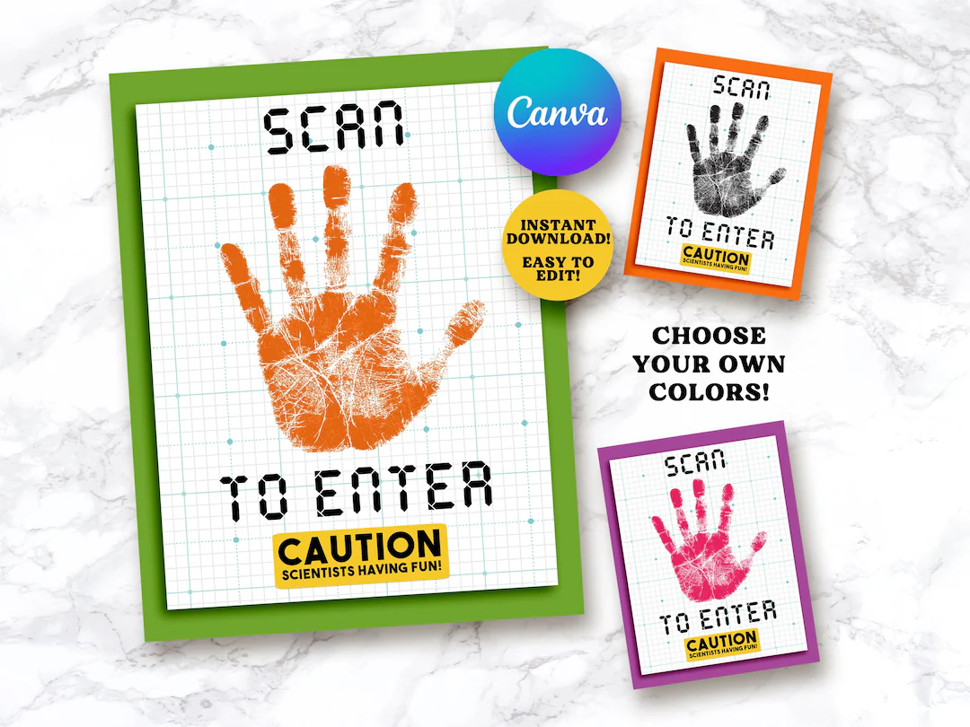 Science Party Welcome Sign Scan To Enter