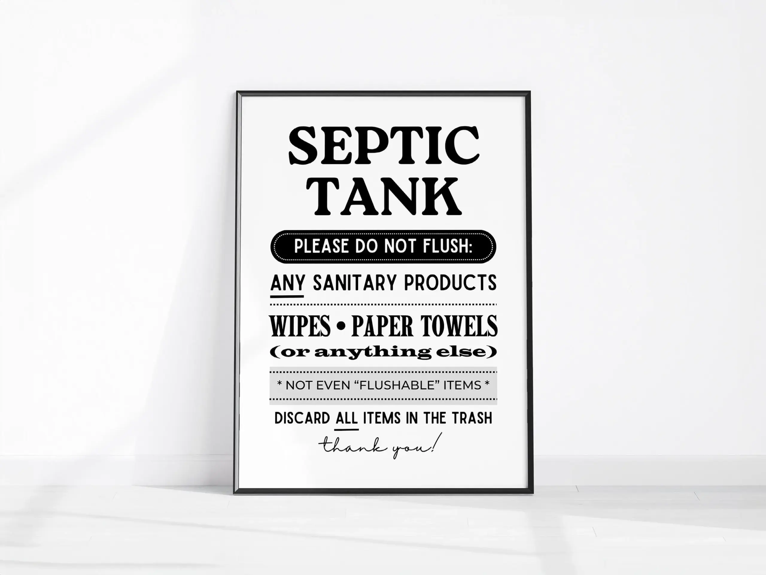 Septic Tank System Bathroom Sign Instant Septic Tank System Bathroom Sign Instant