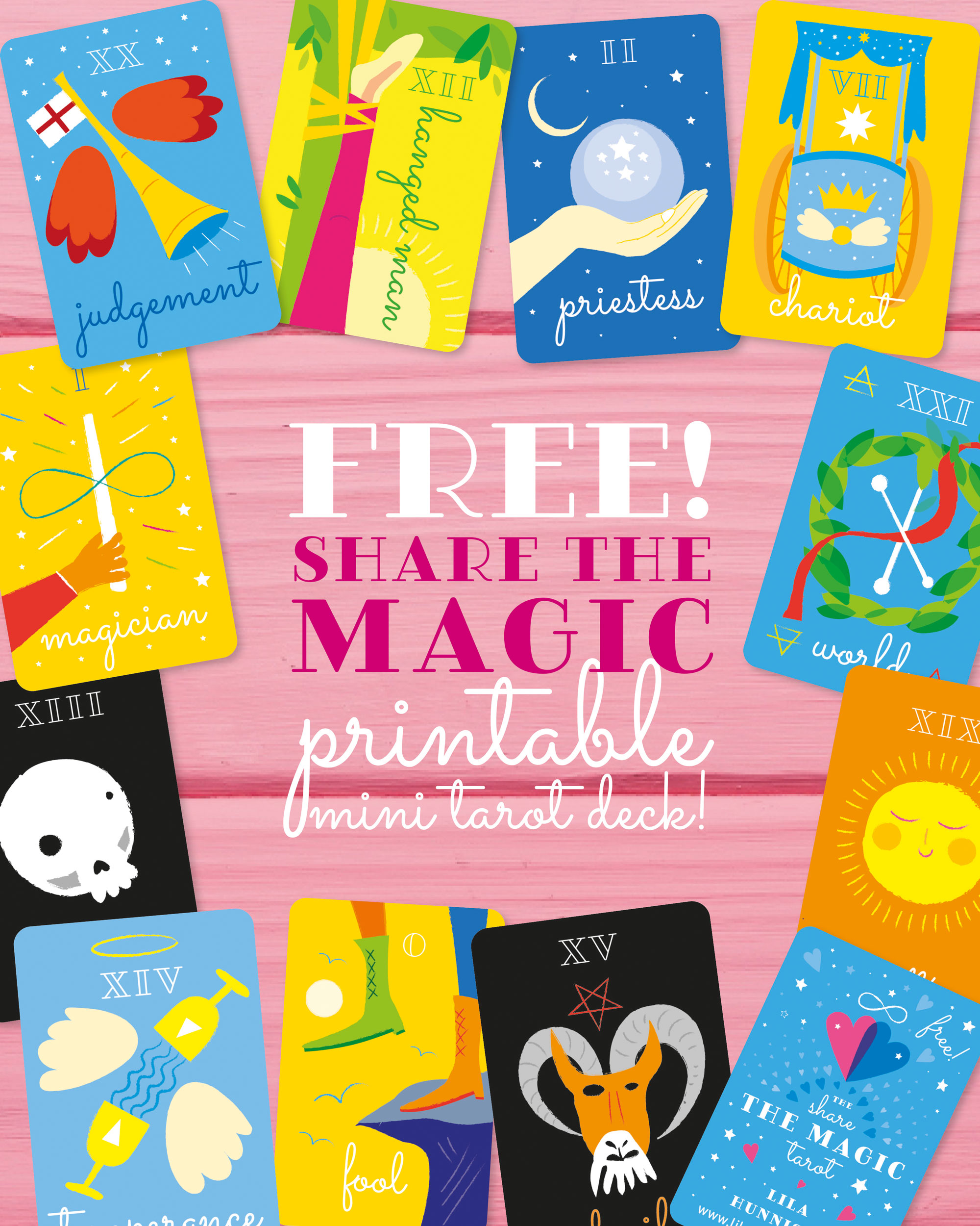 Share The Magic A Free Printable Mini Tarot Card Deck