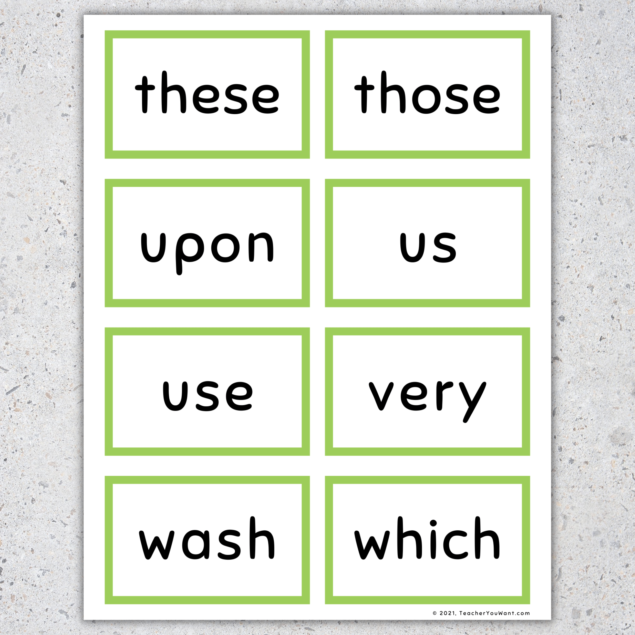 free printable 2nd grade sight words flash cards