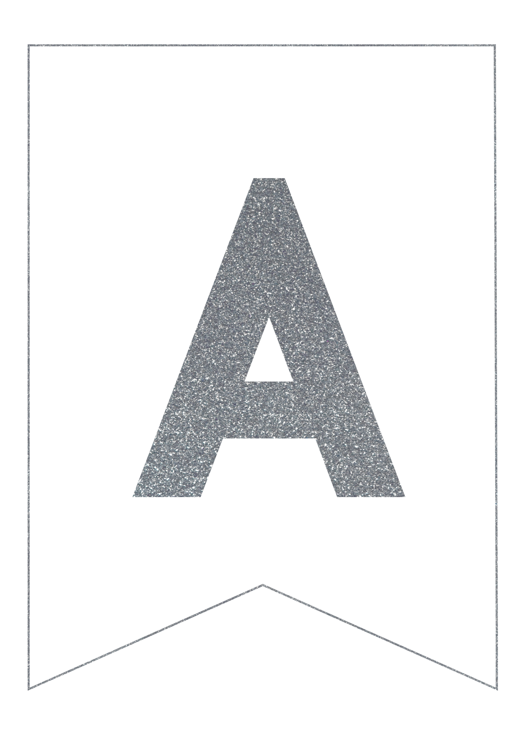 Silver Free Printable Banner Letters