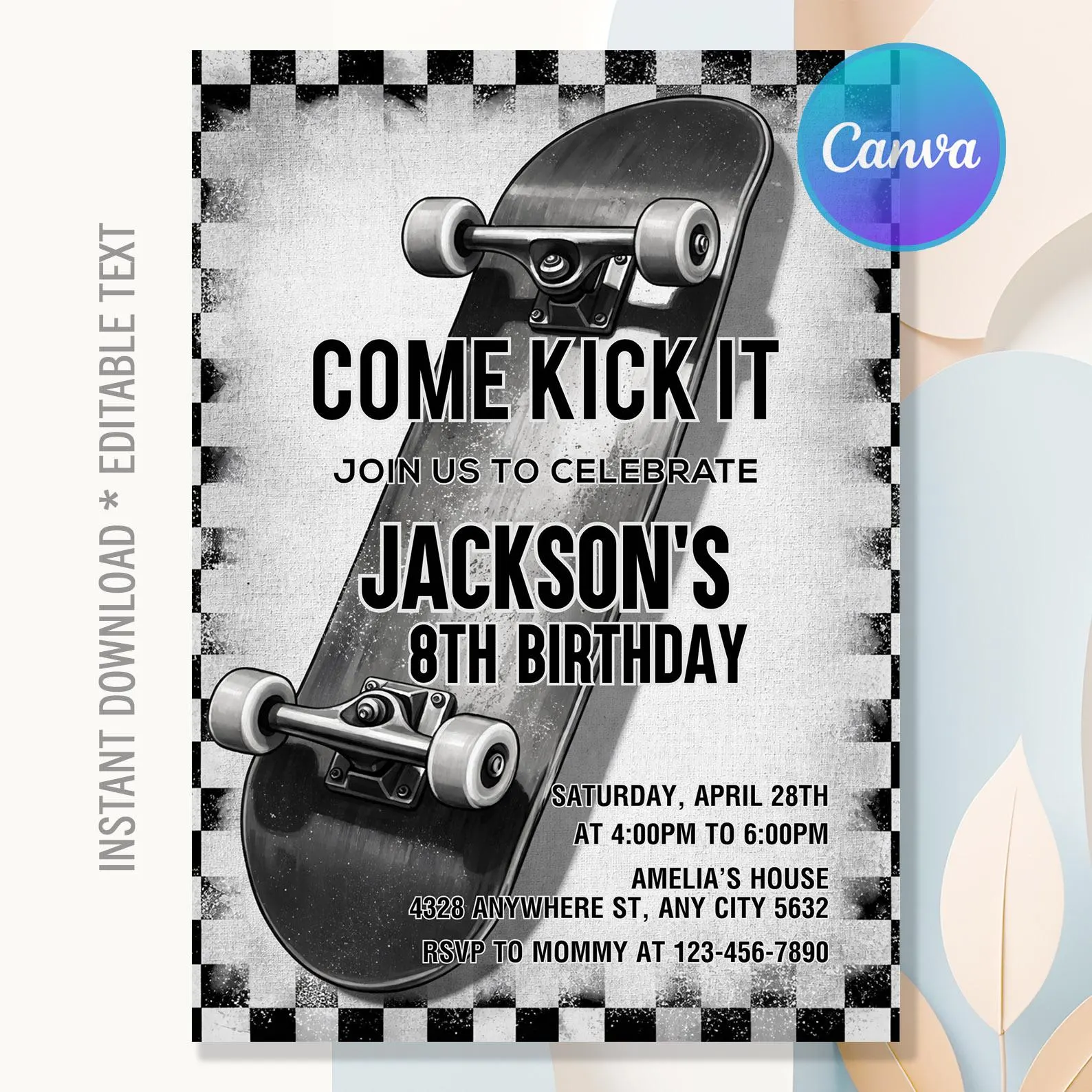 free printable skateboard birthday party invitations free printable skateboard birthday party invitations