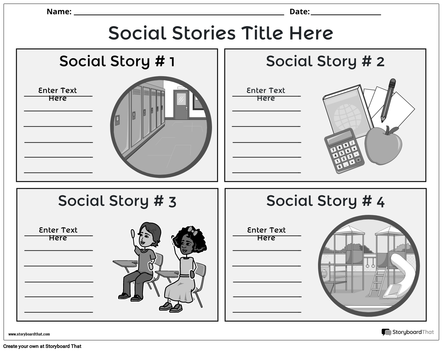Social Stories Templates Social Stories Templates