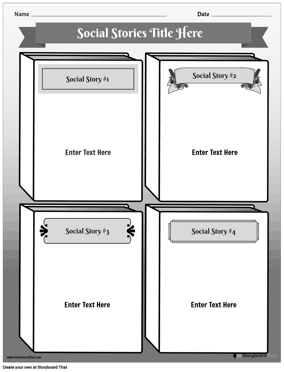 Social Stories Templates Social Stories Templates