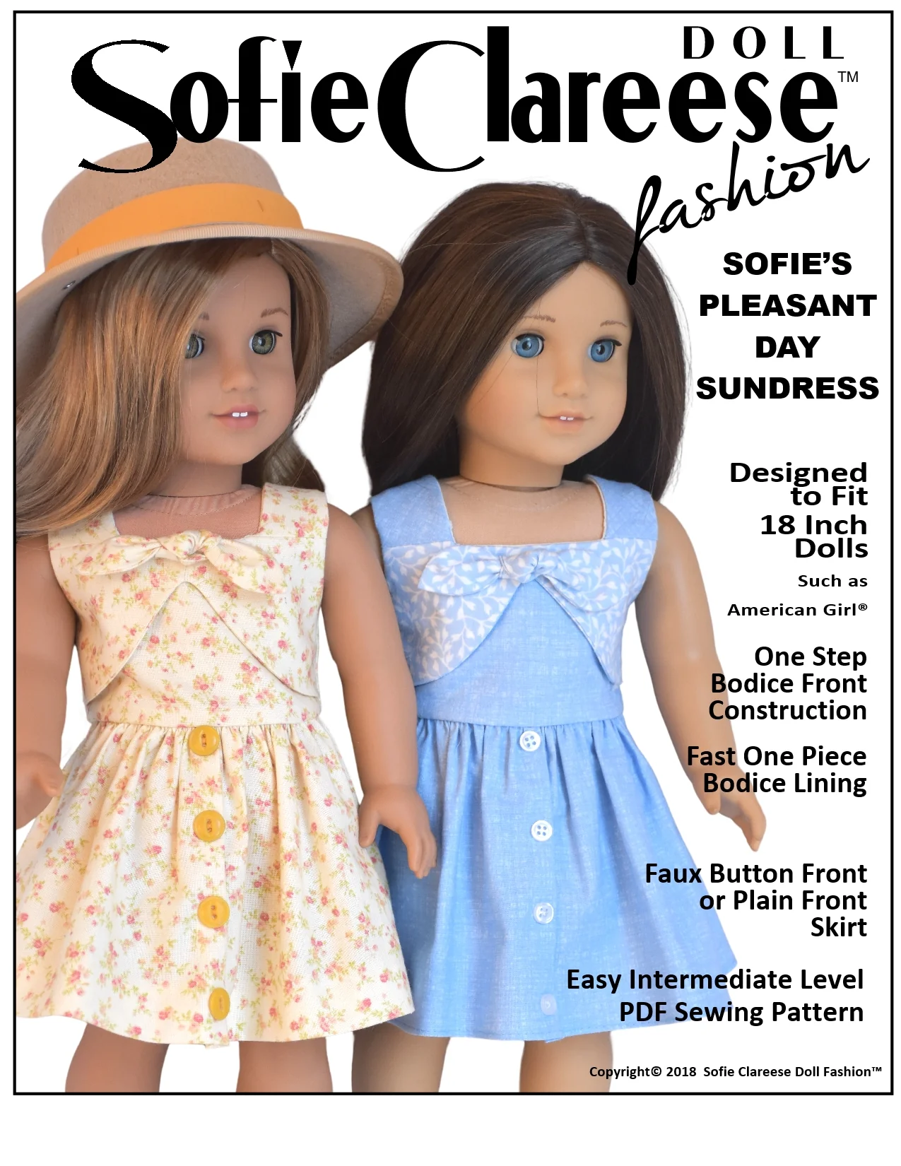 Sofies Pleasant Day Sundress 18 Inch Doll Sewing Pattern Sofies Pleasant Day Sundress 18 Inch Doll Sewing Pattern