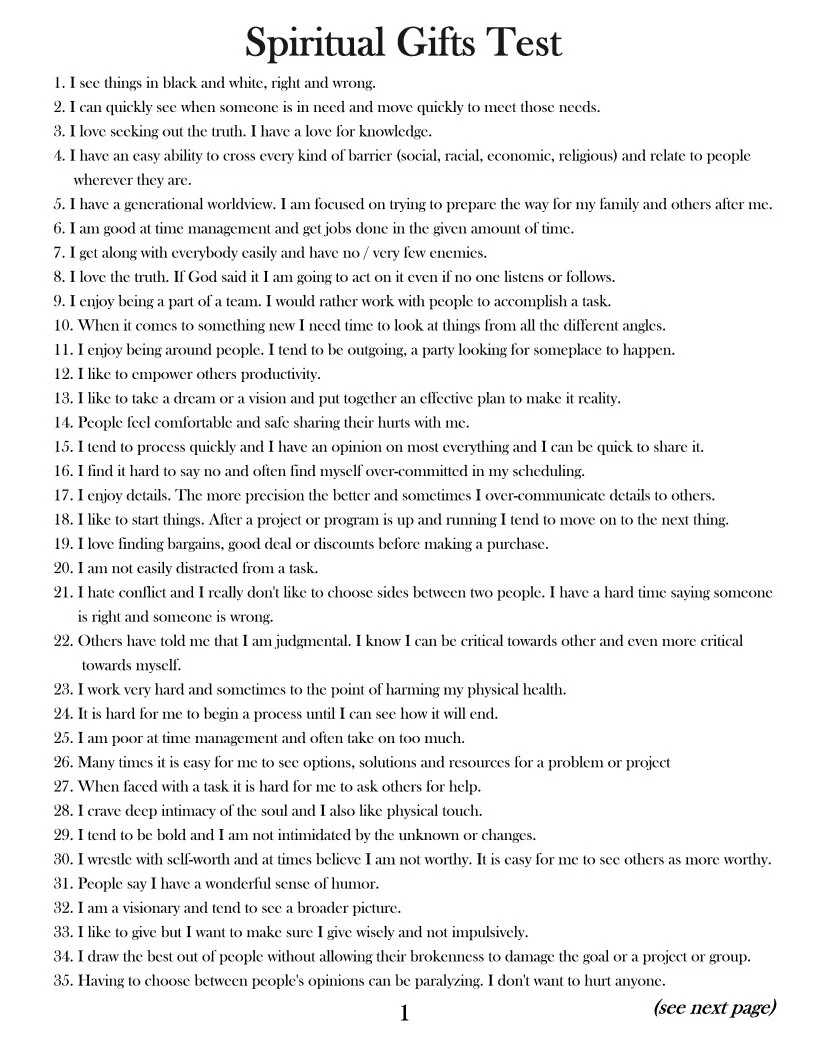 Spiritual Gifts