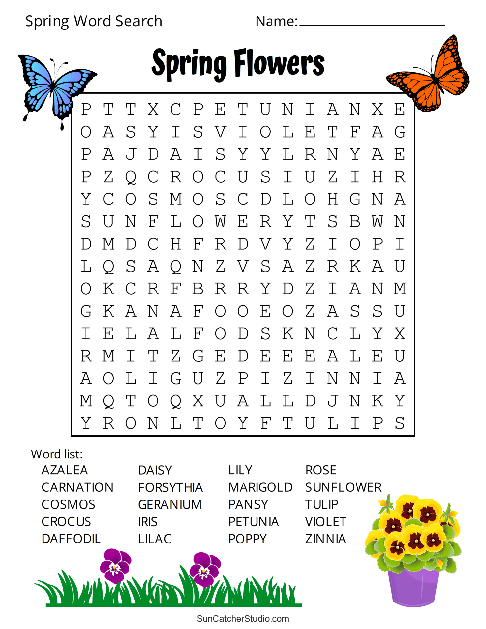Spring Word Search