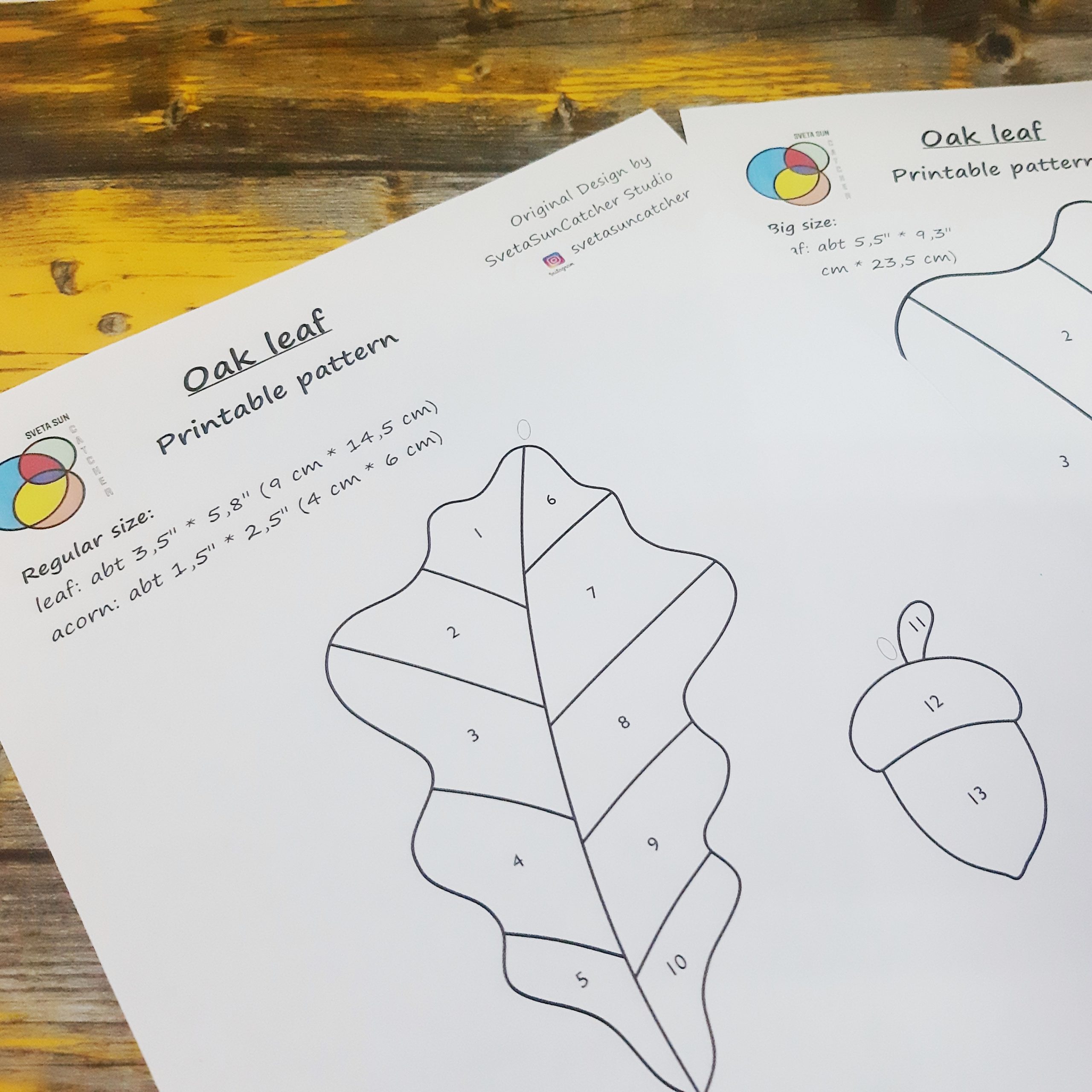 free printable oak leaf patterns