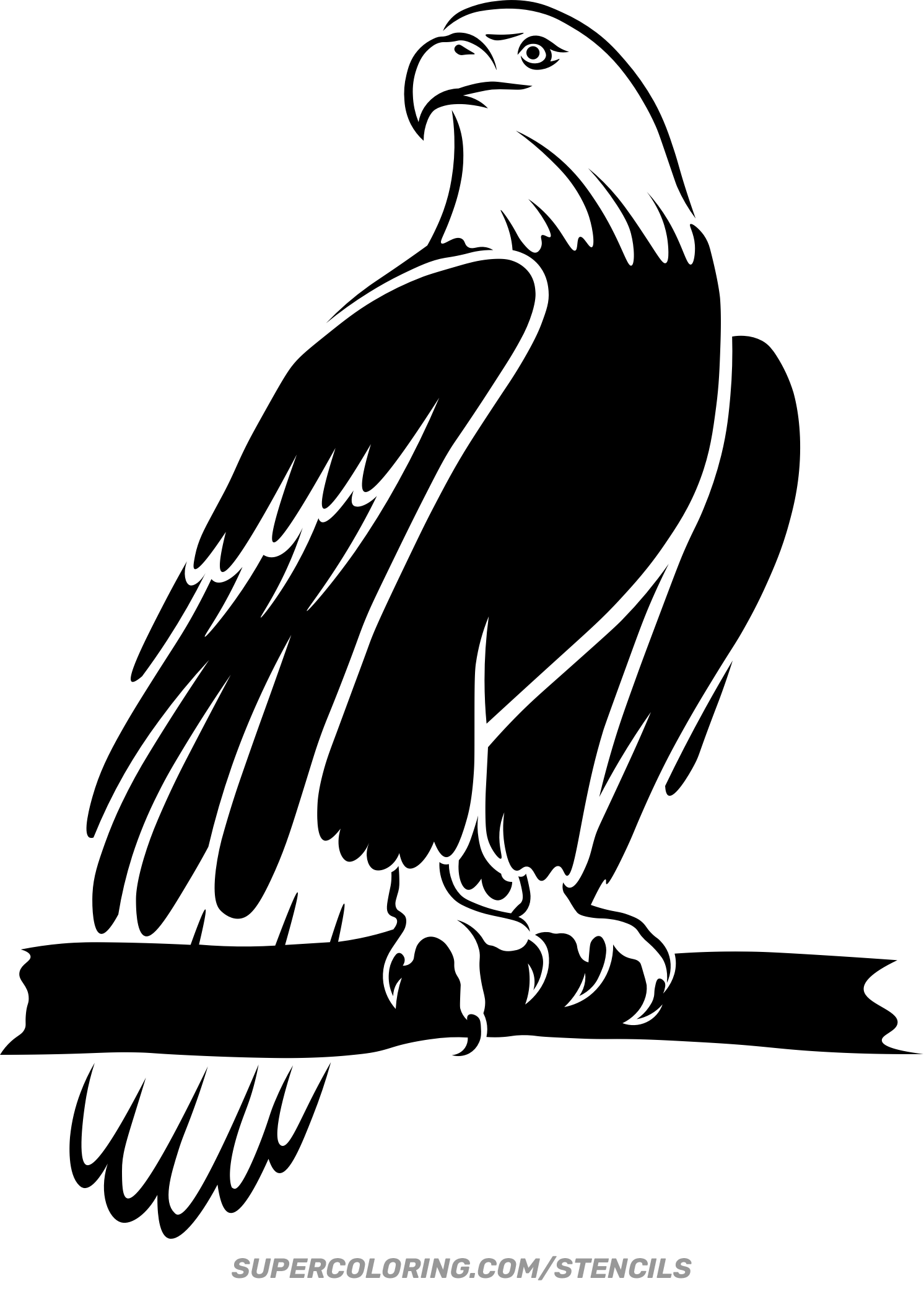 Stencil Of Bald Eagle