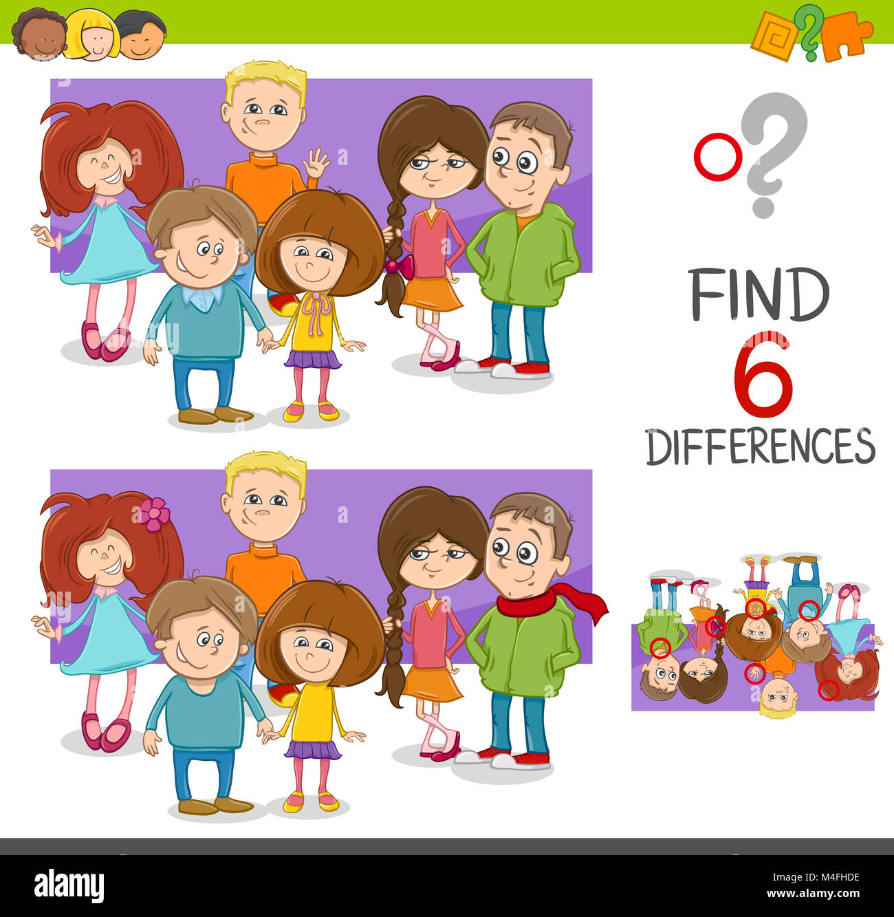 Stock Photo Spot The Differences Game With Kids 174905290 Stock Photo Spot The Differences Game With Kids 174905290