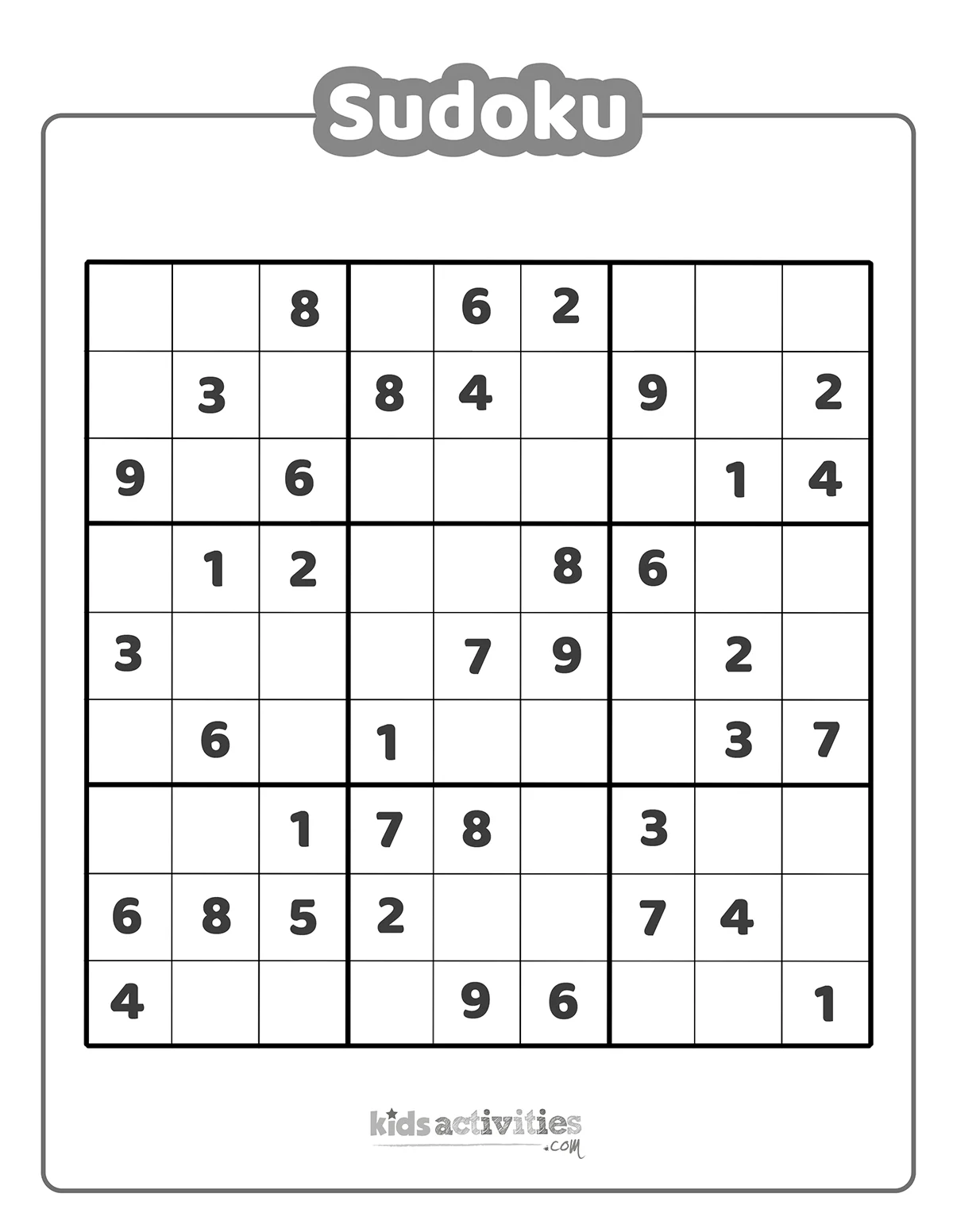 Sudoku Printables Sudoku Printables