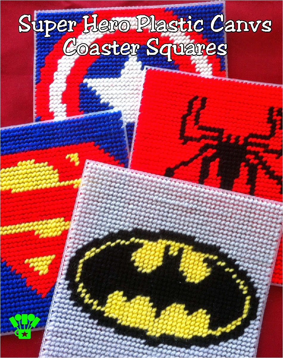 Super Hero Coaster Plastic Canvas