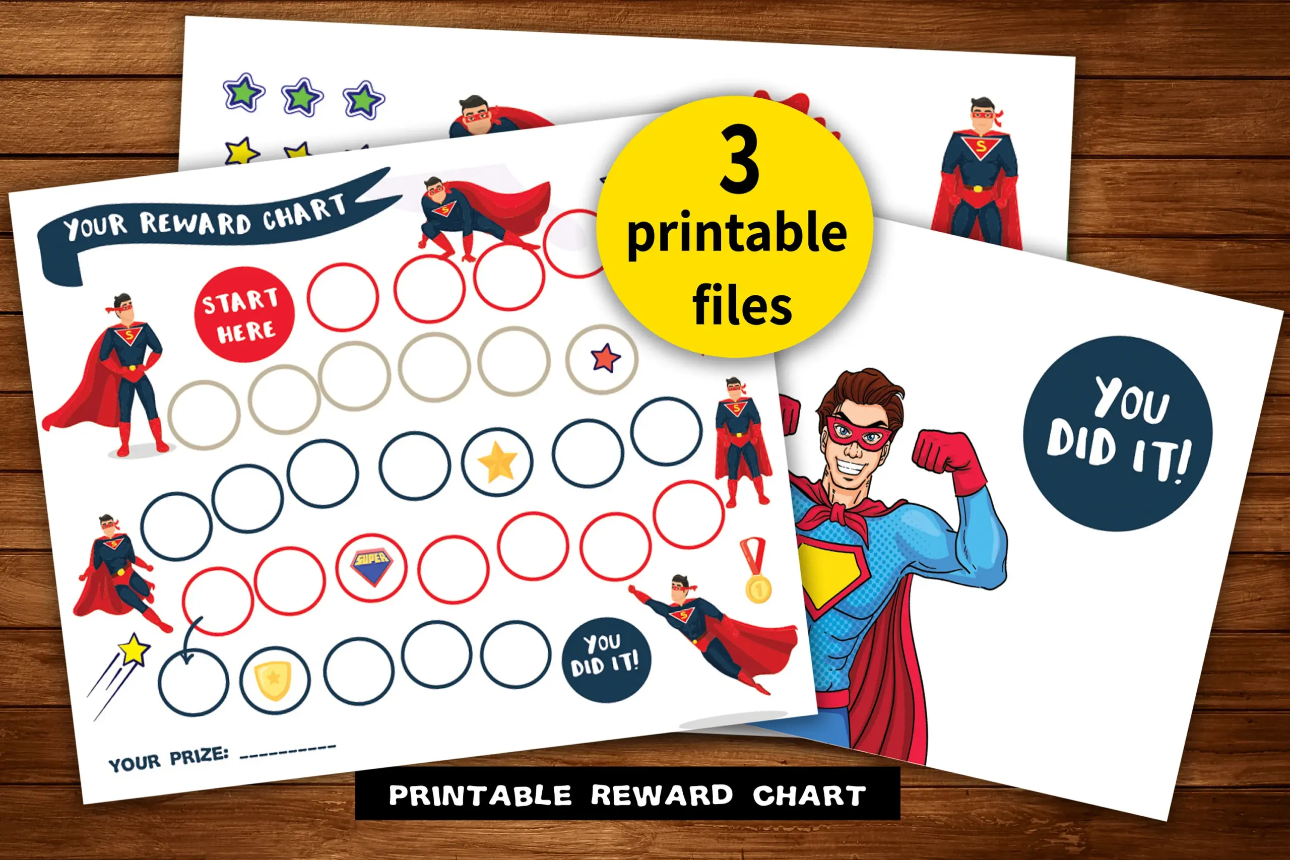 Superhero Reward Chart Printable Sticker Superhero Reward Chart Printable Sticker