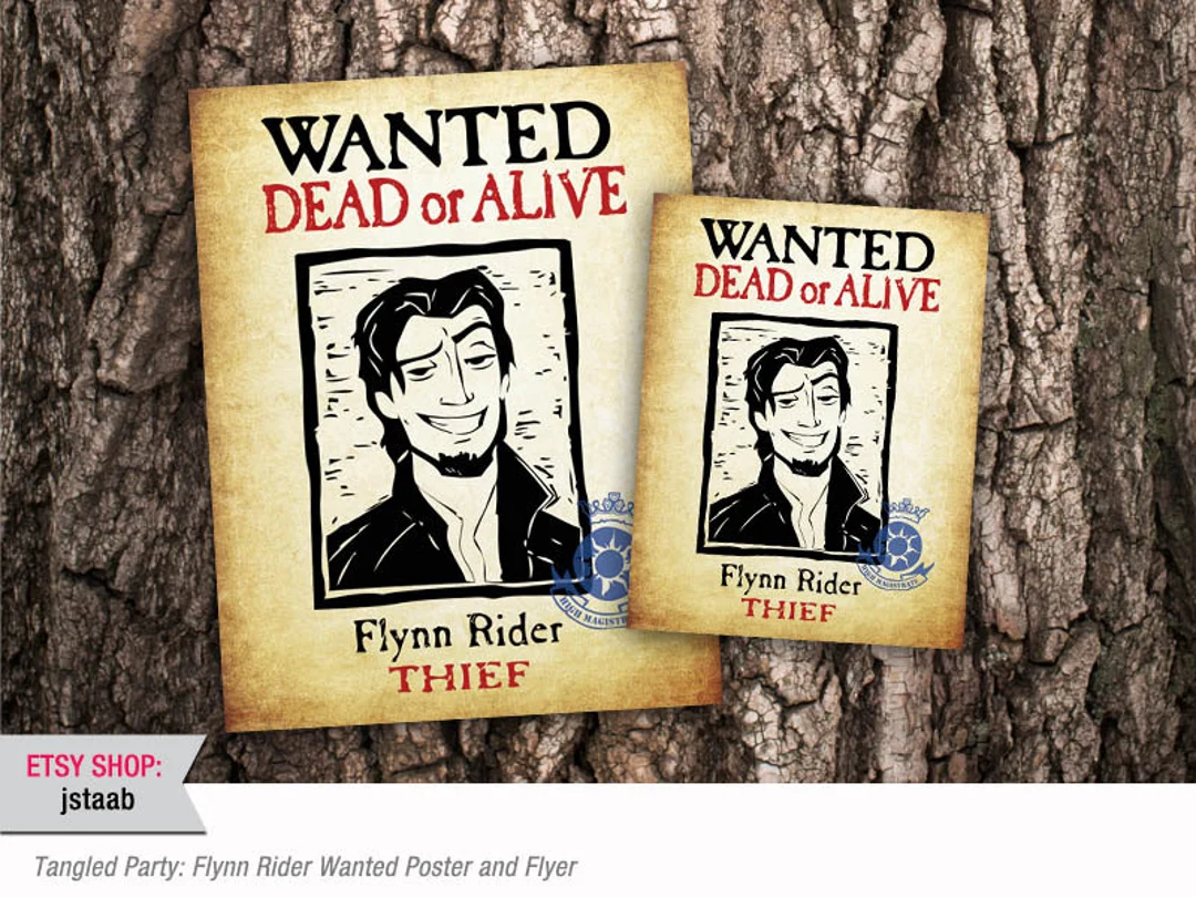 Tangled Flyers Flynn Rider Wanted Poster