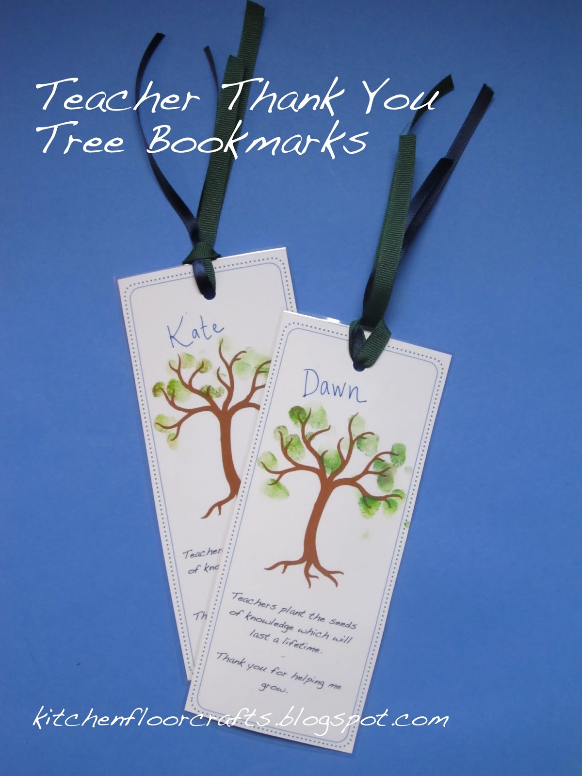 Teacher Thank You Tree Bookmarks Free