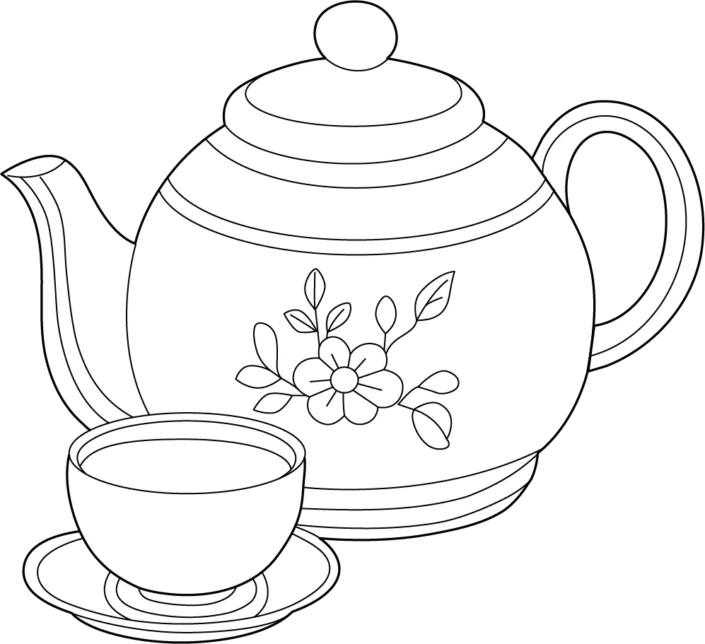 Teapot Coloring Page
