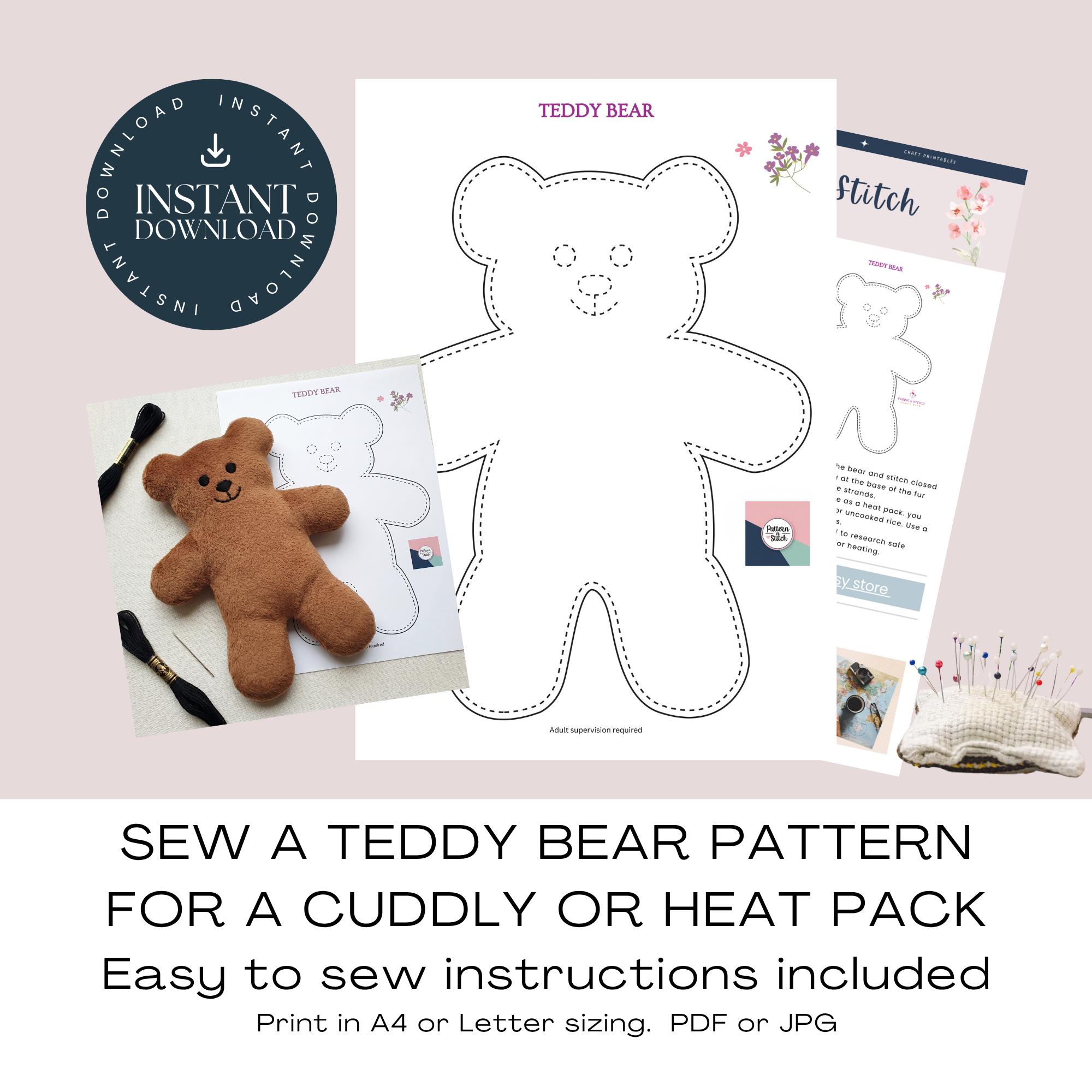Teddy Bear Sewing Pattern Sew A Simple Teddy Bear Sewing Pattern Sew A Simple