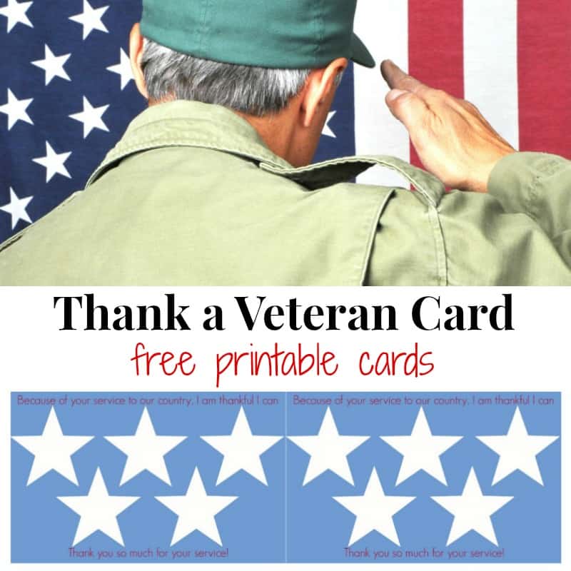 Thank Veteran Cards Free Printable