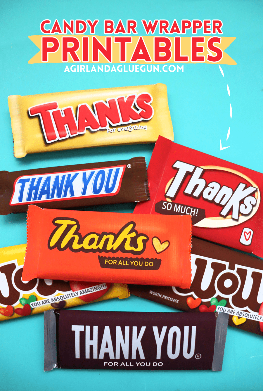Thank You Candy Bar Wrapper Printables Thank You Candy Bar Wrapper Printables