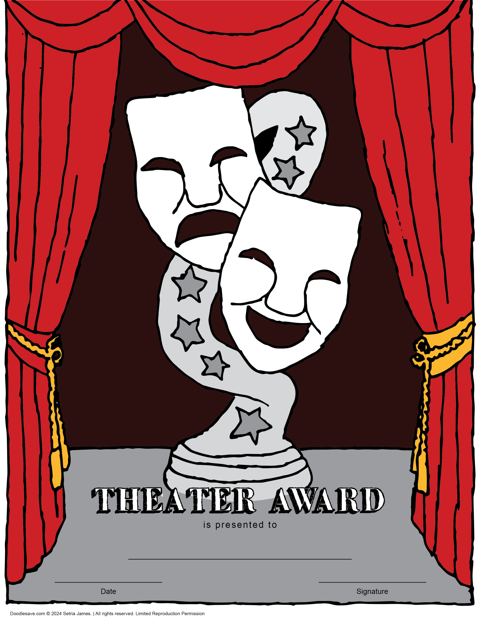 The Magic Of Theater Enriching Childrens Lives Award Coloring Sheet Free Printable The Magic Of Theater Enriching Childrens Lives Award Coloring Sheet Free Printable
